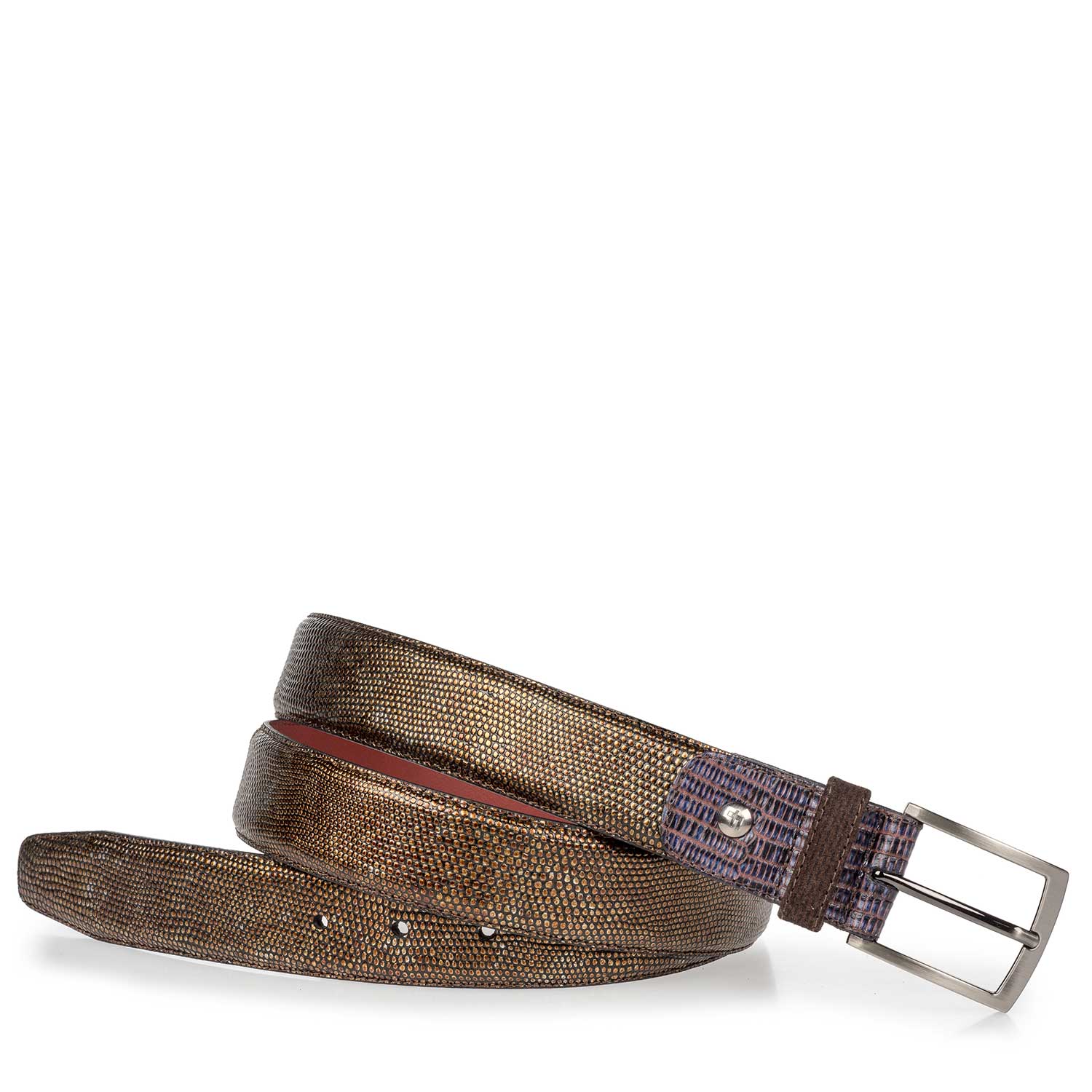 75188/18 - Bronzefarbener Premium Leder-Gürtel 75188/18 - Bronzefarbener Premium Leder-Gürtel