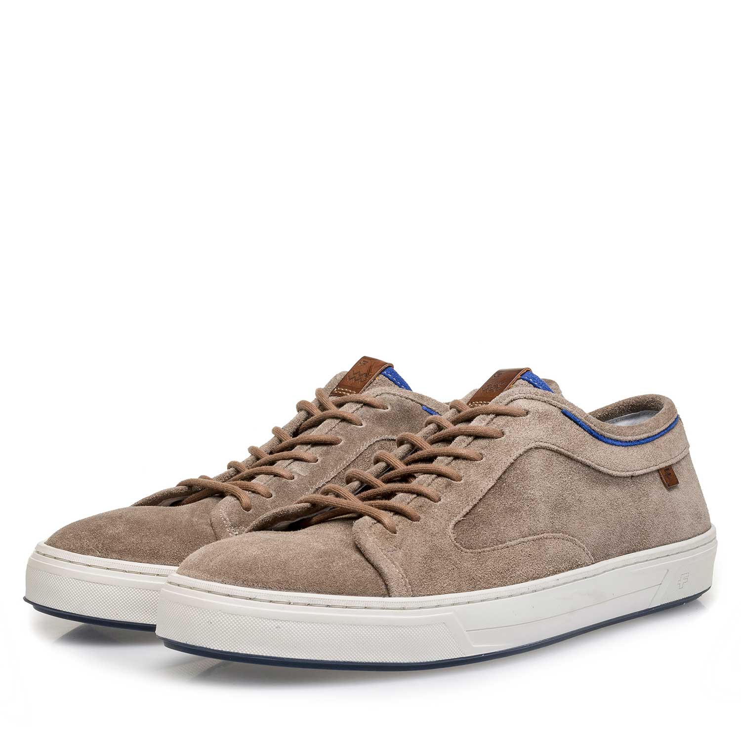 13466/01 - Taupe-coloured washed suede leather sneaker 13466/01 - Taupe-coloured washed suede leather sneaker