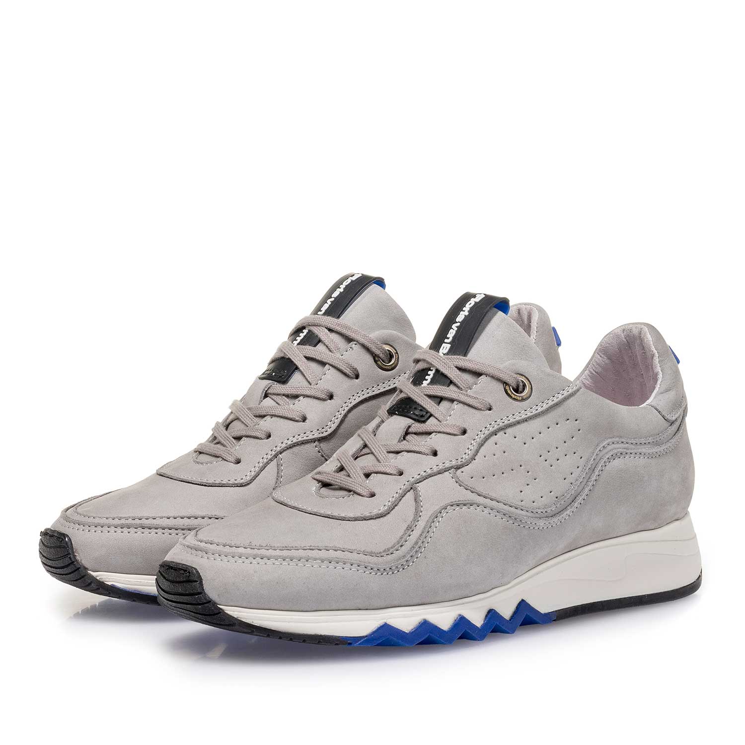 85265/09 - Hellgrauer Nubukleder-Sneaker 85265/09 - Hellgrauer Nubukleder-Sneaker