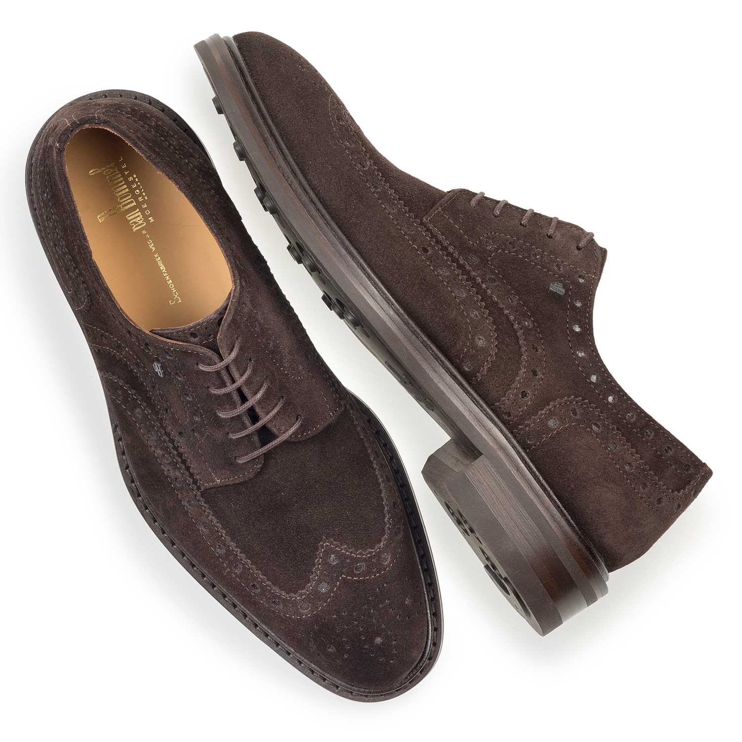 17093/00 - Brauner Brogue-Schnürschuh aus Wildleder 17093/00 - Brauner Brogue-Schnürschuh aus Wildleder