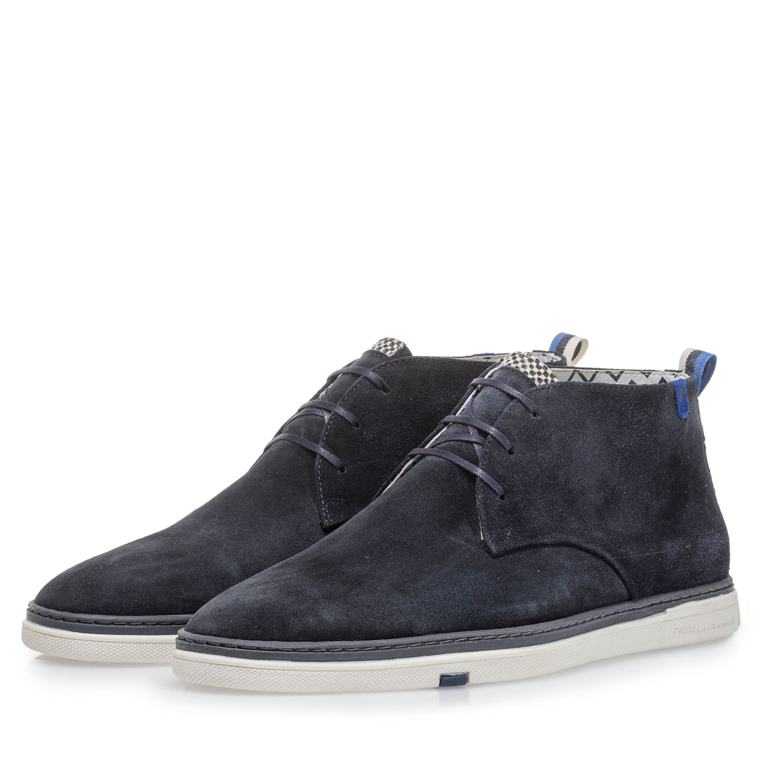 10502/06 - Dunkelblauer Wildleder-Schnürstiefel 10502/06 - Dunkelblauer Wildleder-Schnürstiefel