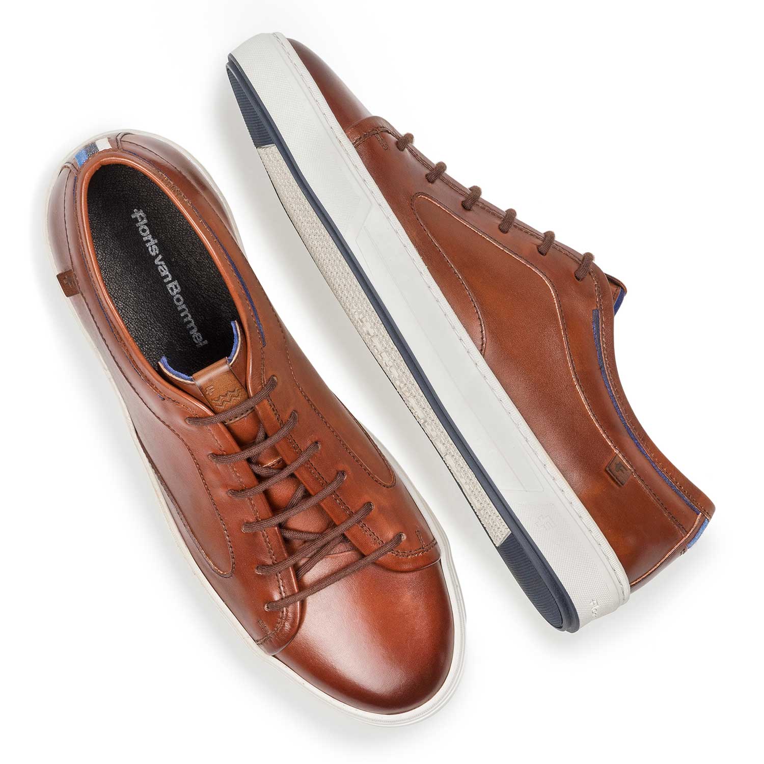 13466/16 - Dunkler cognacfarbener Kalbsleder-Schnürschuh 13466/16 - Dunkler cognacfarbener Kalbsleder-Schnürschuh