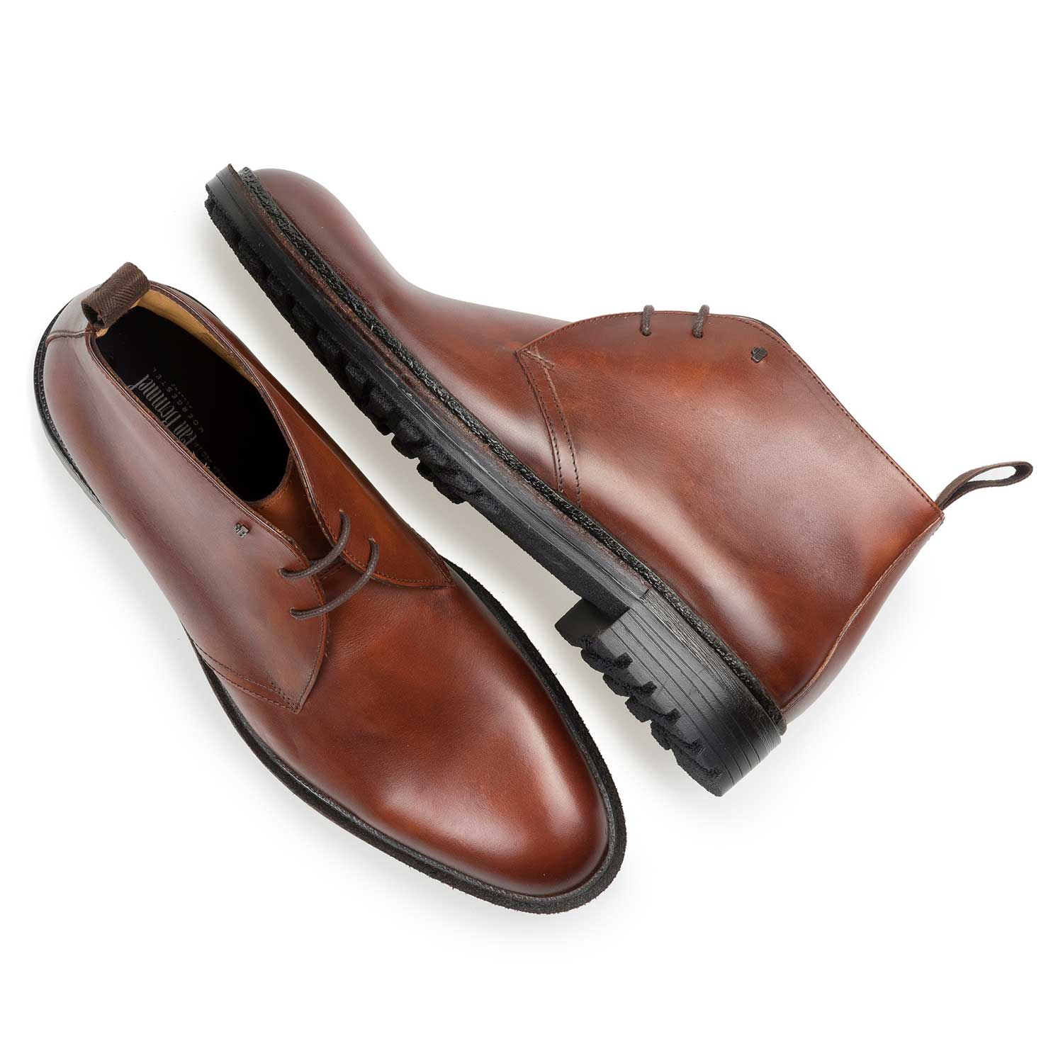 10354/06 - Cognacfarbener Kalbsleder-Schnürstiefel 10354/06 - Cognacfarbener Kalbsleder-Schnürstiefel