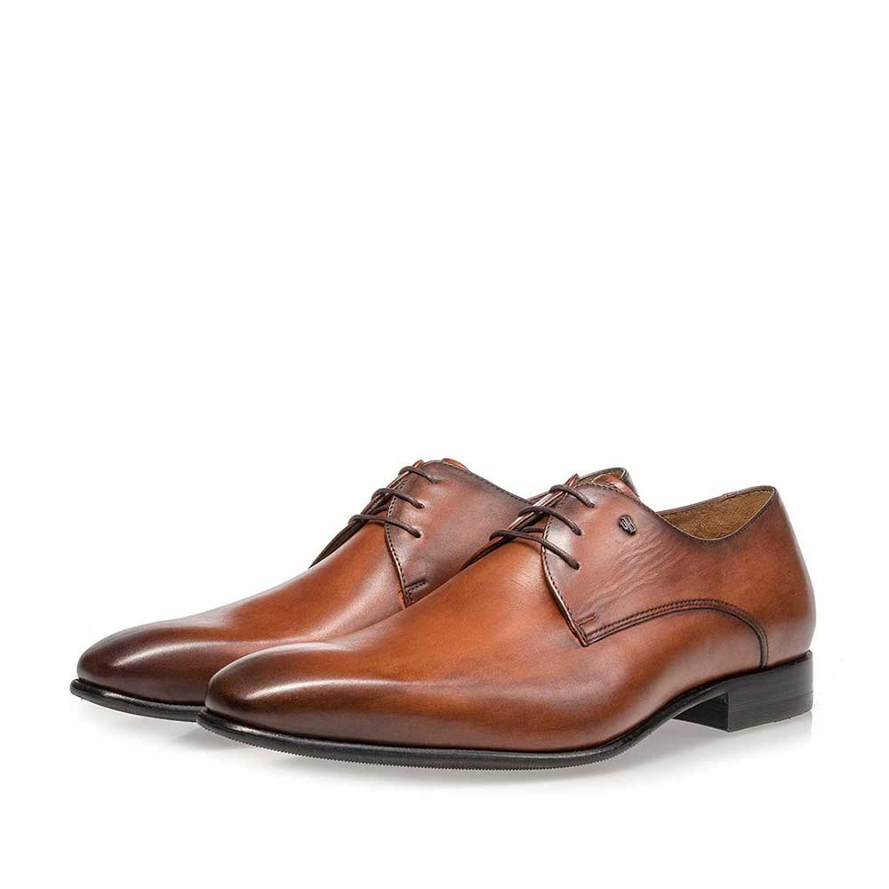 18295/00 - Cognacfarbener Leder Schnürschuh 18295/00 - Cognacfarbener Leder Schnürschuh
