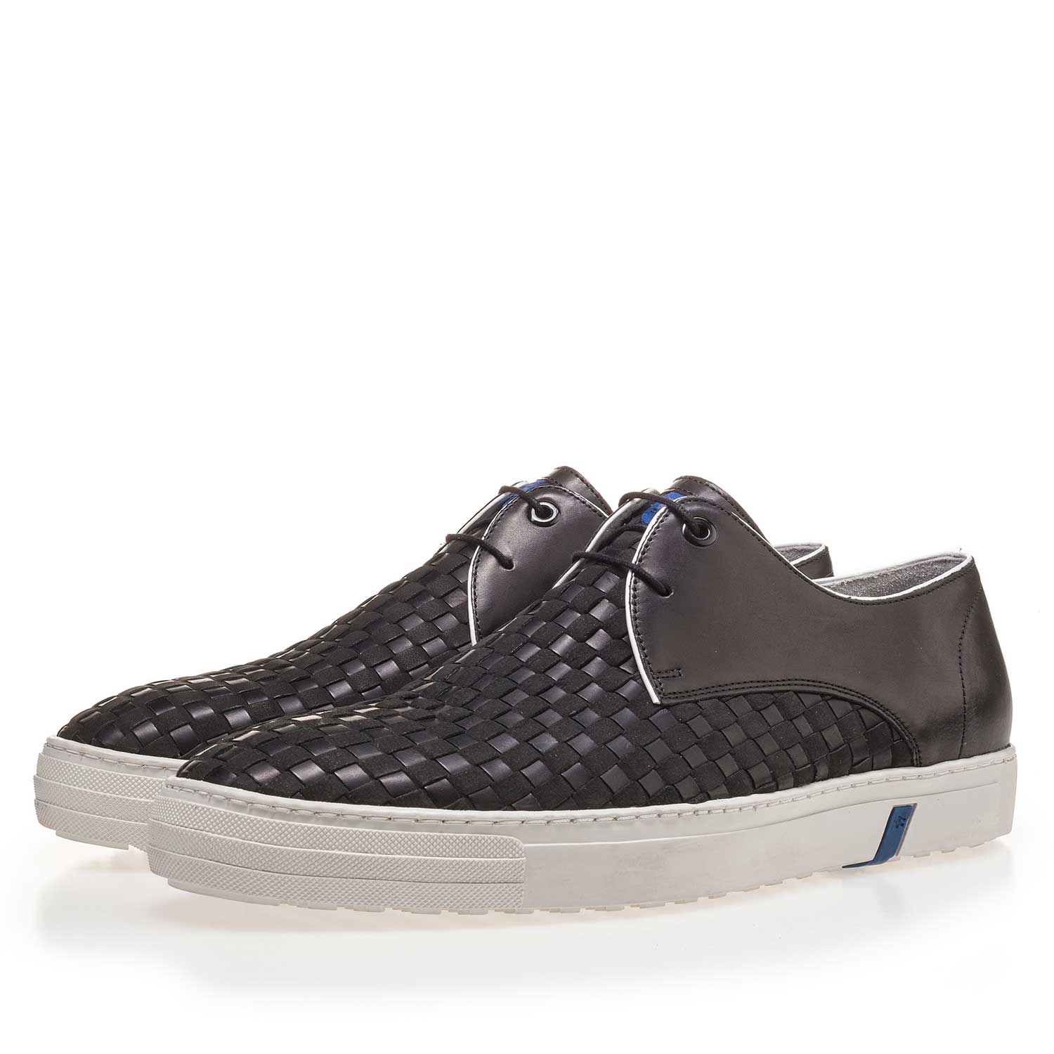 14277/02 - Schwarzer Sneaker aus geflochtenem Leder 14277/02 - Schwarzer Sneaker aus geflochtenem Leder