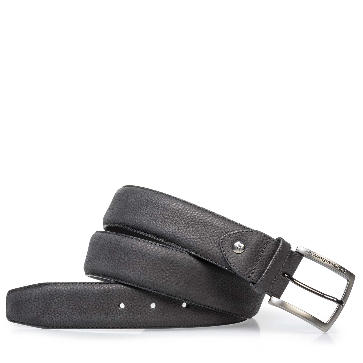 75202/43 - Black nubuck leather belt 75202/43 - Black nubuck leather belt