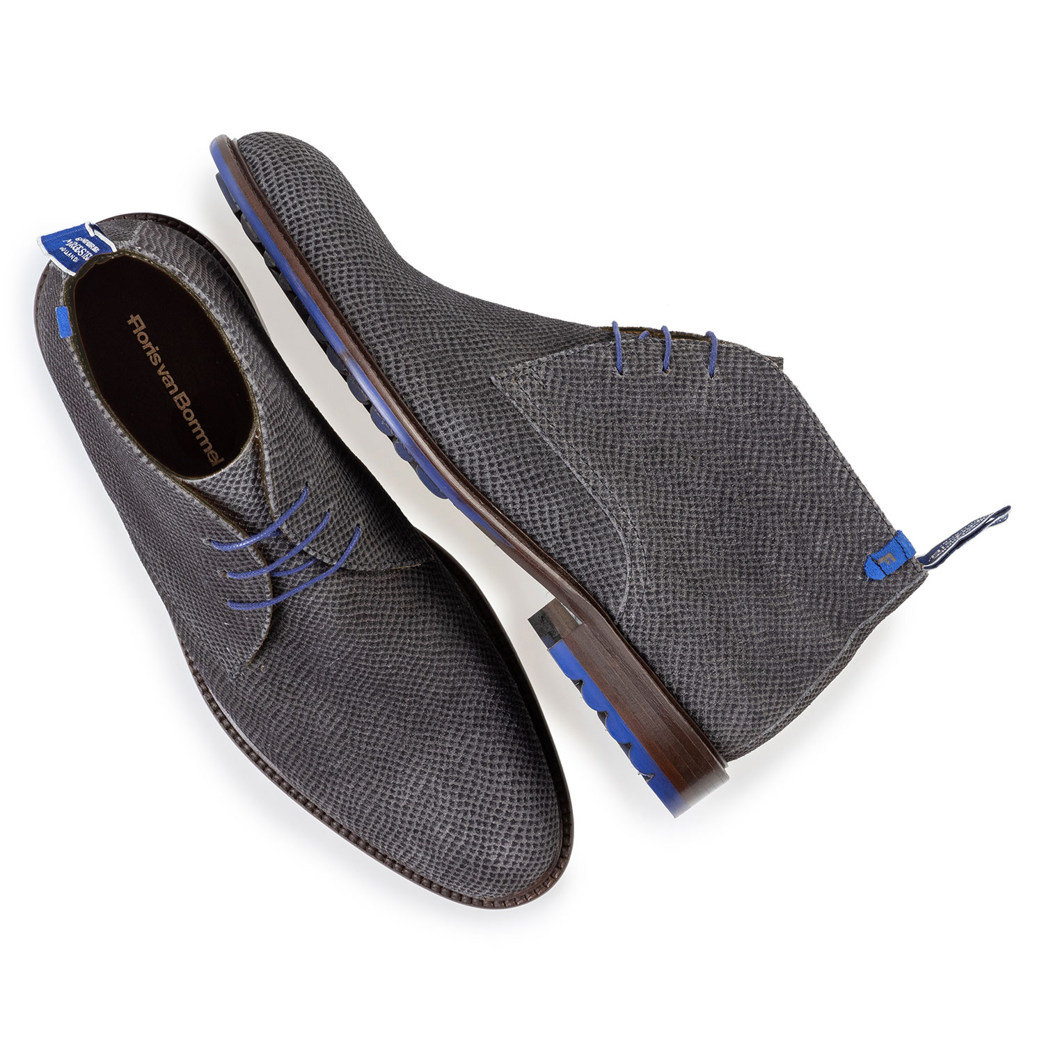10203/32 - Schnürstiefel grau mit Print 10203/32 - Schnürstiefel grau mit Print