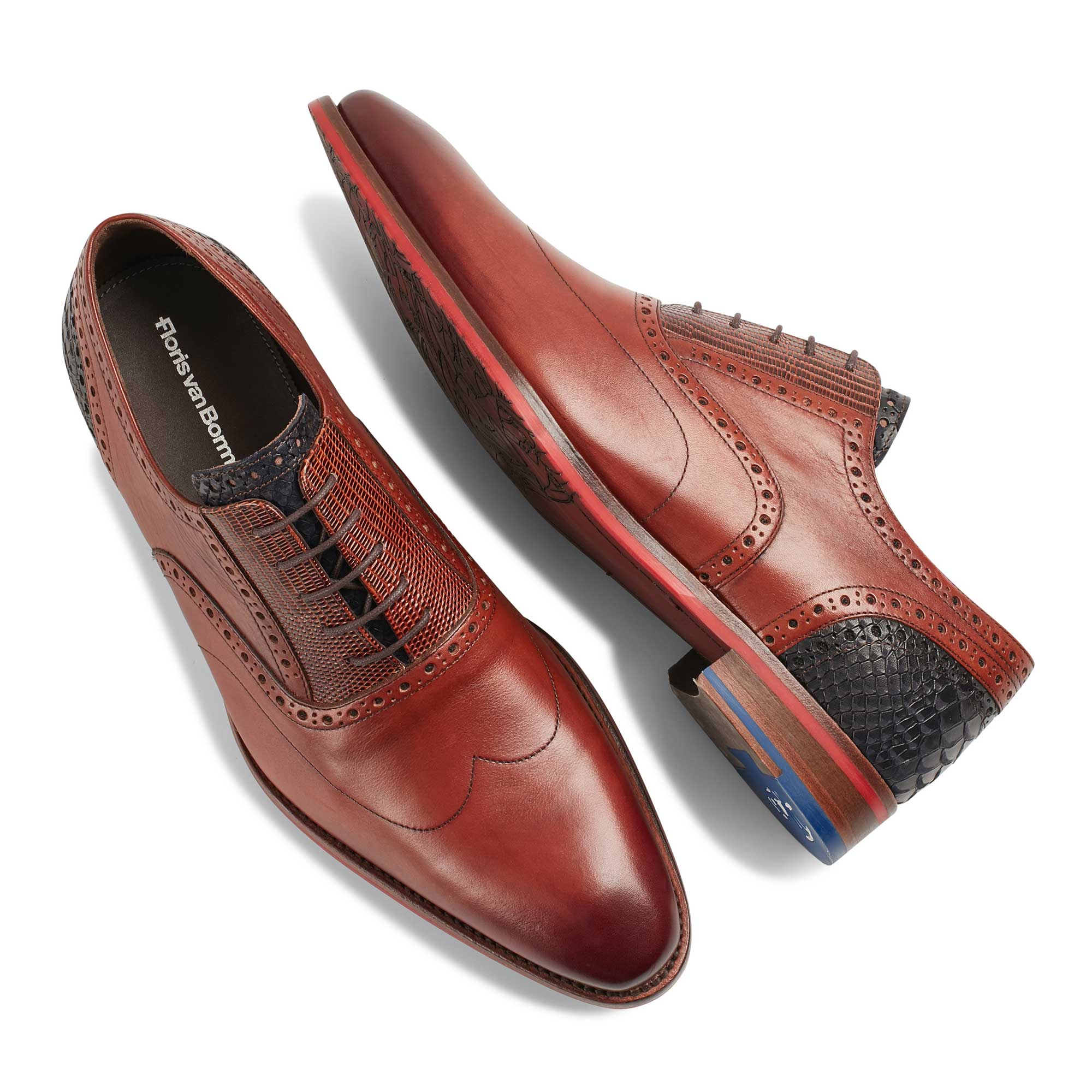 19062/00 - Cognac-coloured calf's leather lace shoe 19062/00 - Cognac-coloured calf's leather lace shoe