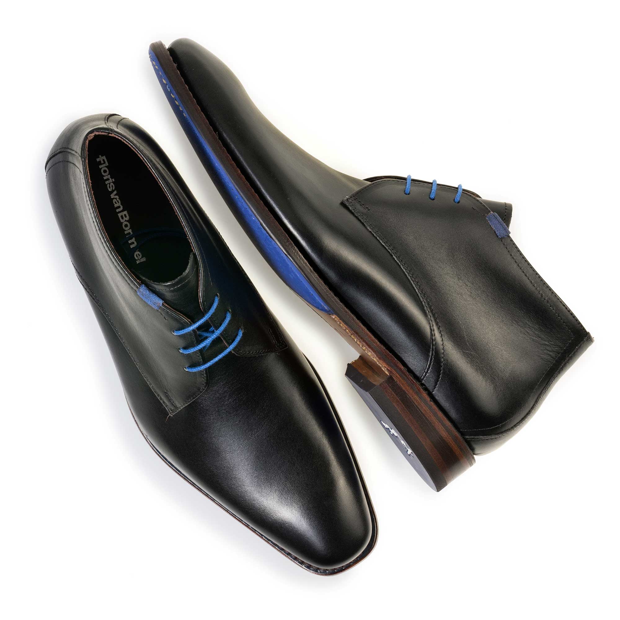 10670/01 - Schwarzer Leder Schnürstiefel 10670/01 - Schwarzer Leder Schnürstiefel