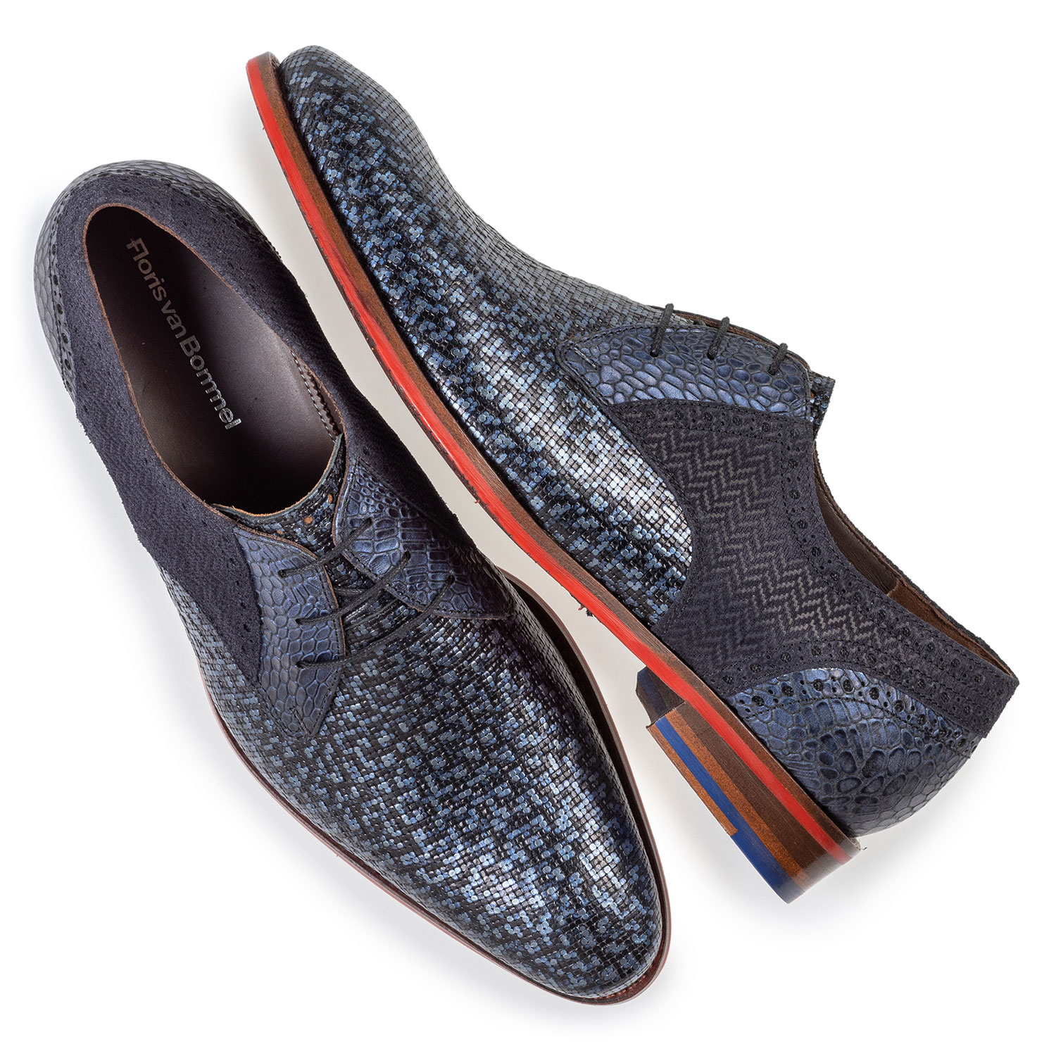18107/20 - Schnürschuh blau metallic 18107/20 - Schnürschuh blau metallic