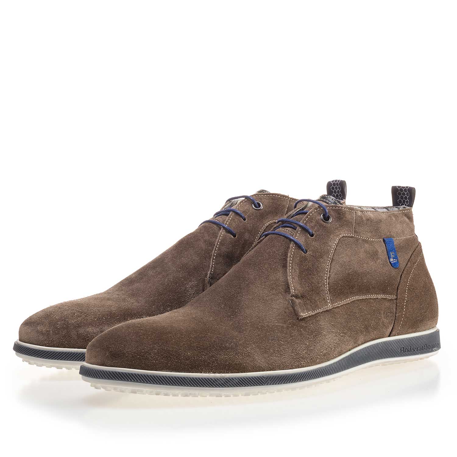 10055/01 - Taupefarbener Wildleder Schnürstiefel 10055/01 - Taupefarbener Wildleder Schnürstiefel