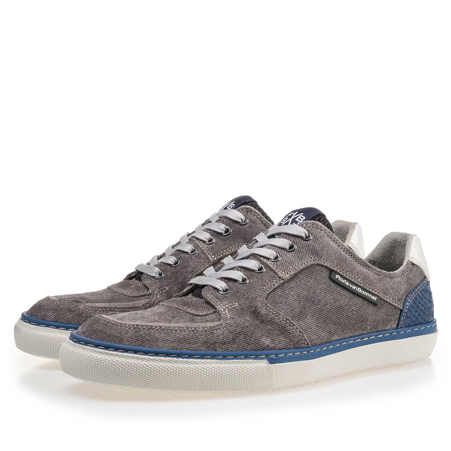 16252/03 - Grey patterned suede leather sneaker 16252/03 - Grey patterned suede leather sneaker