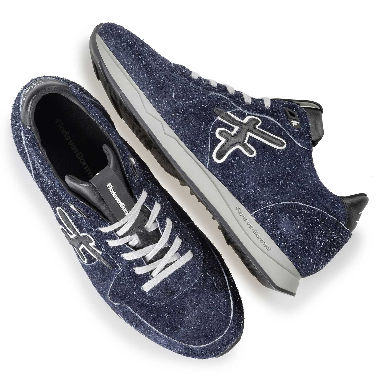 16226/09 - Blue Sneaker made of rough-haired suede leather 16226/09 - Blue Sneaker made of rough-haired suede leather