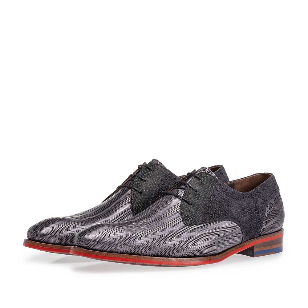 18107/17 - Schnürschuh metallic schwarz 18107/17 - Schnürschuh metallic schwarz