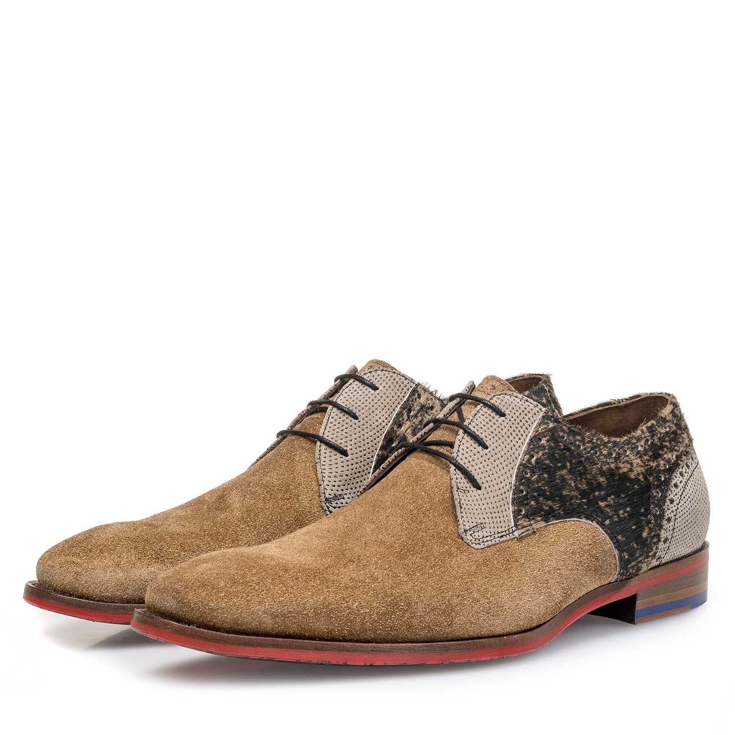 18104/09 - Brauner Rauwildleder-Schnürschuh 18104/09 - Brauner Rauwildleder-Schnürschuh