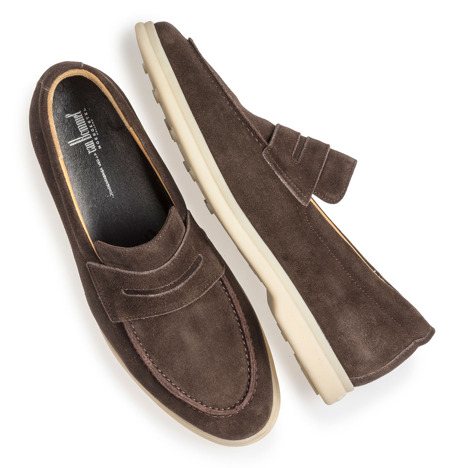 11205/00 - Dark brown suede leather loafer 11205/00 - Dark brown suede leather loafer
