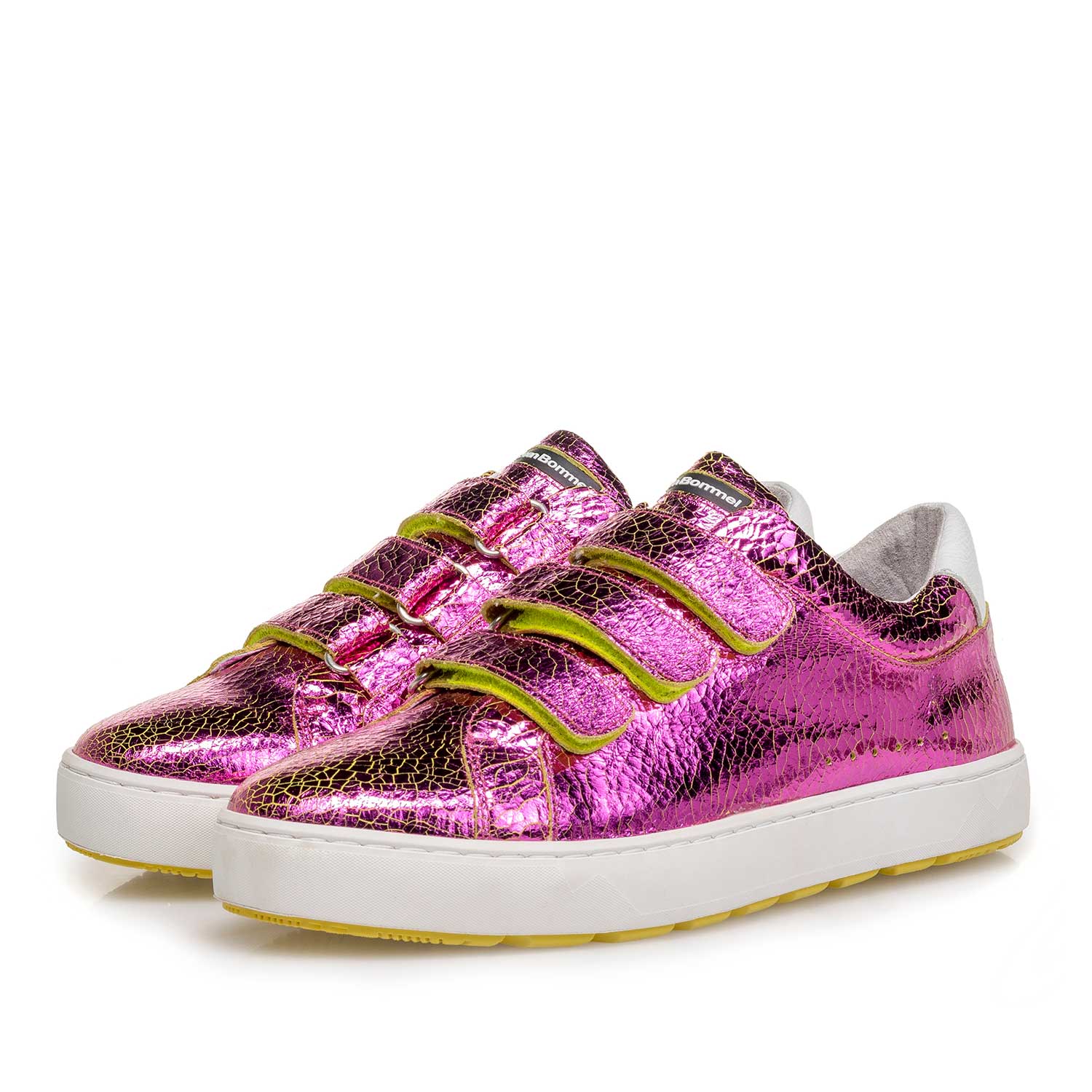 85273/18 - Rosa Metallic Leder-Sneaker mit Craquelé-Effekt 85273/18 - Rosa Metallic Leder-Sneaker mit Craquelé-Effekt