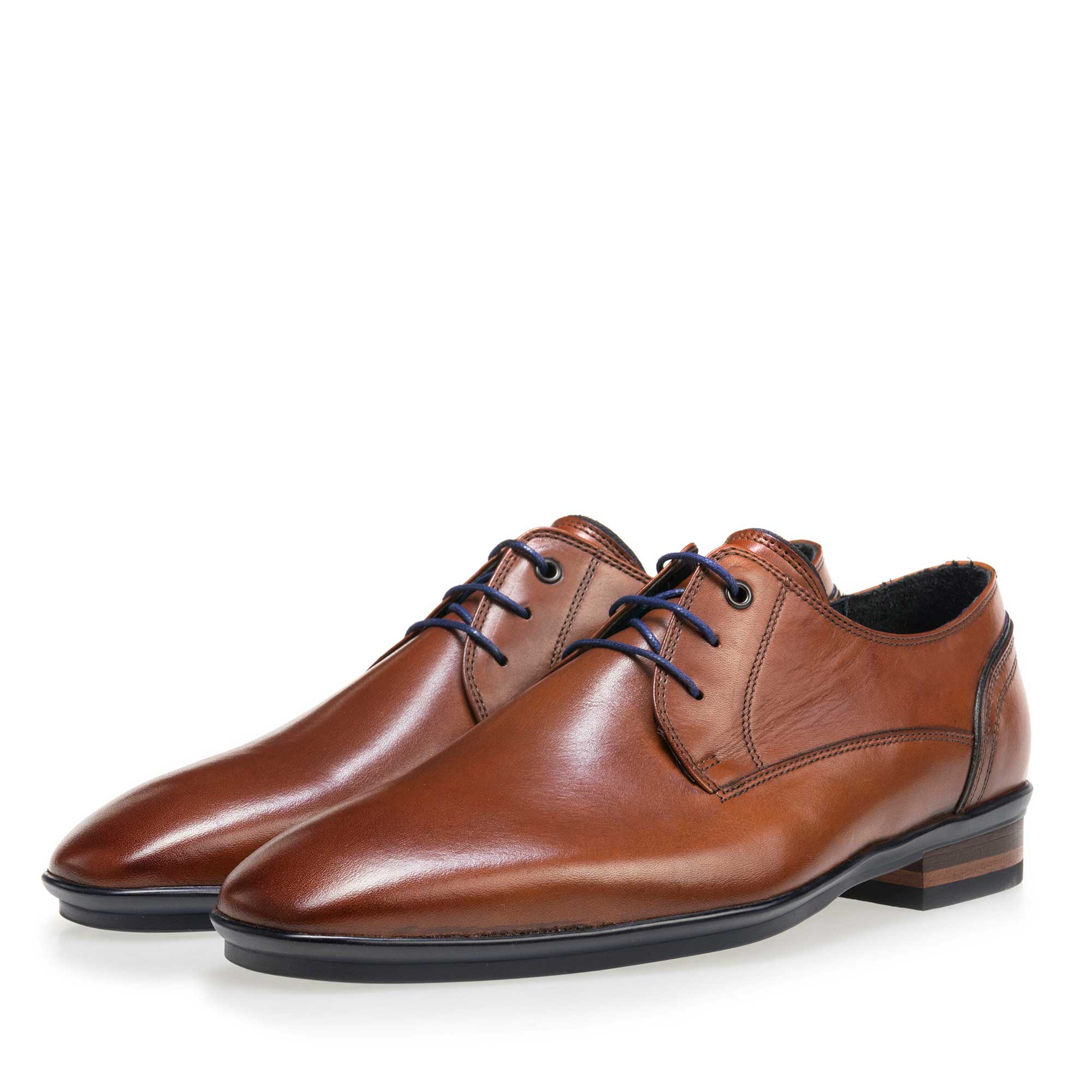 14499/00 - Cognac-coloured leather lace shoe 14499/00 - Cognac-coloured leather lace shoe