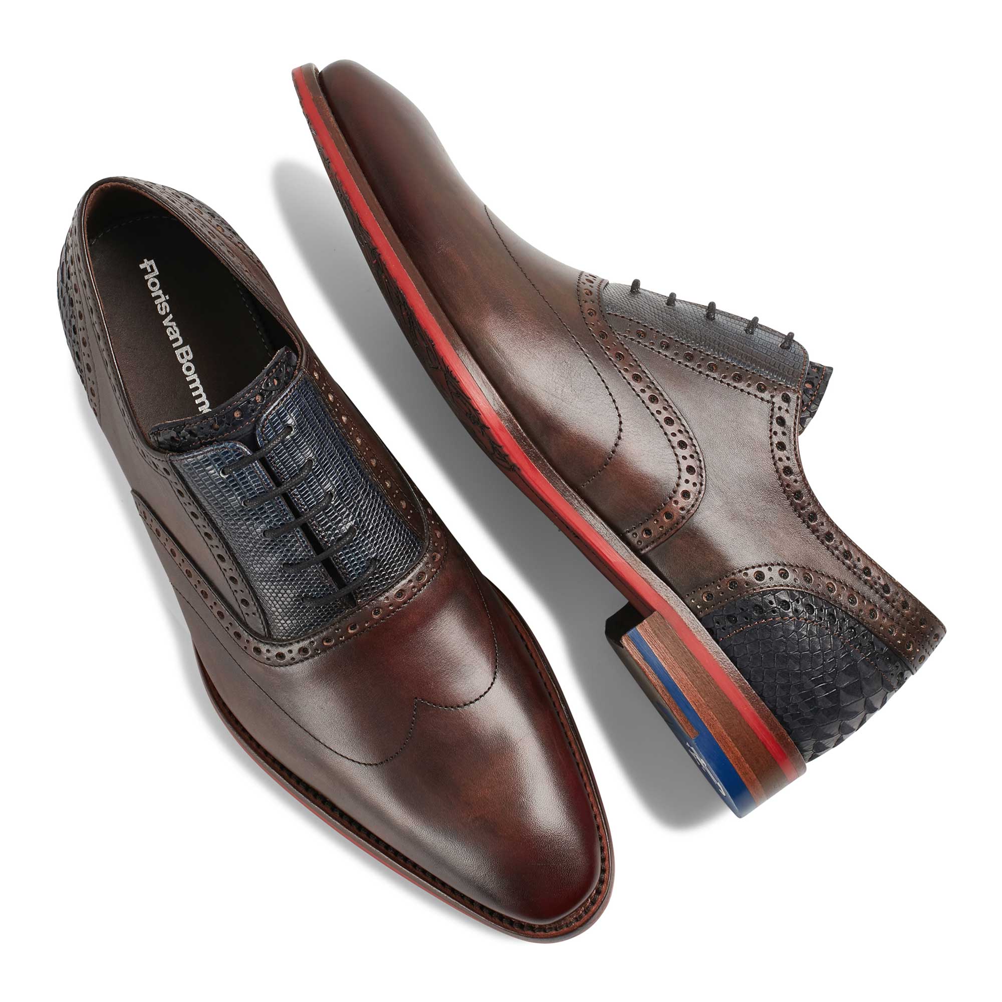 19062/02 - Floris van Bommel brown men’s leather lace shoe 19062/02 - Floris van Bommel brown men’s leather lace shoe