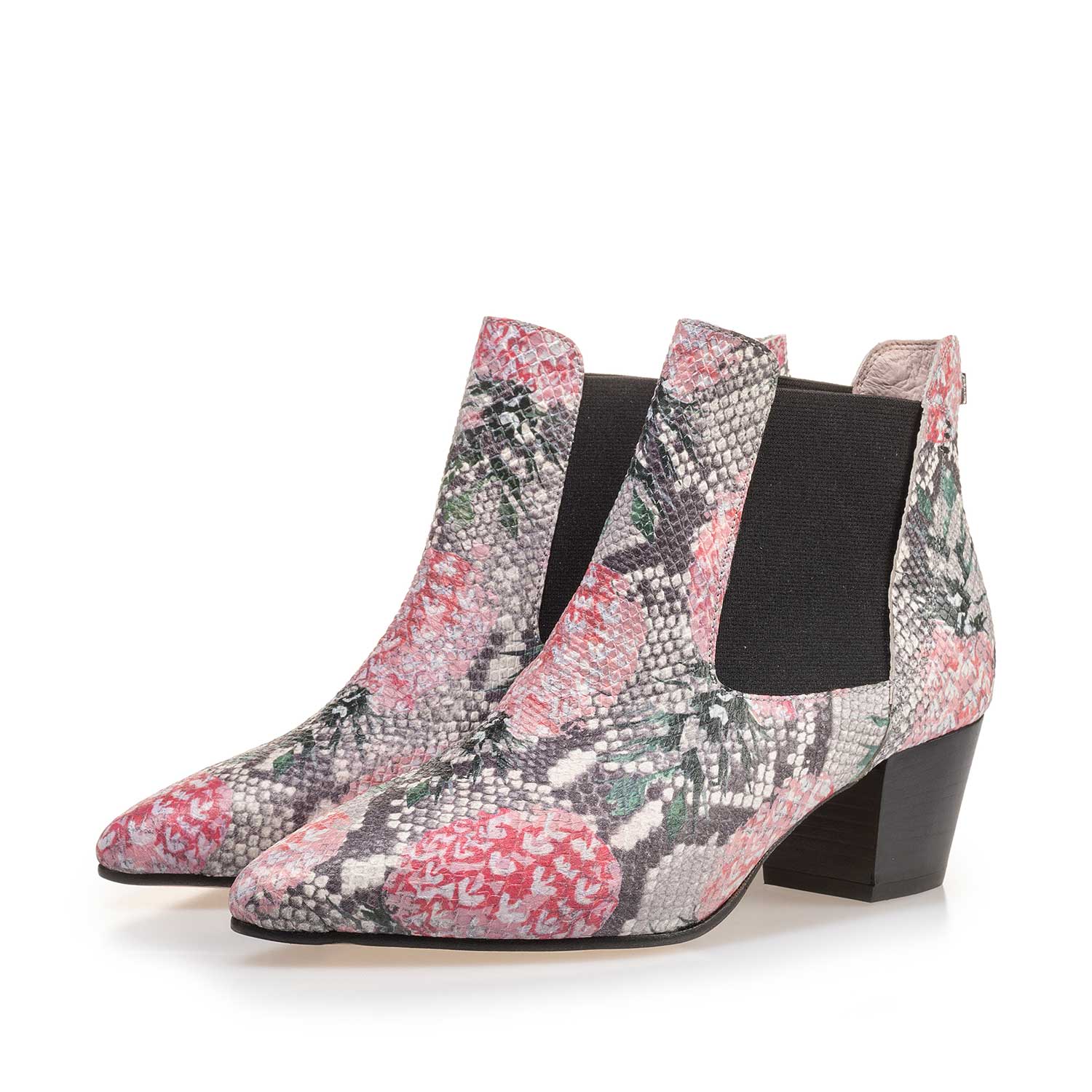 85250/02 - Mehrfarbiger bedruckter Leder Chelsea Boot 85250/02 - Mehrfarbiger bedruckter Leder Chelsea Boot