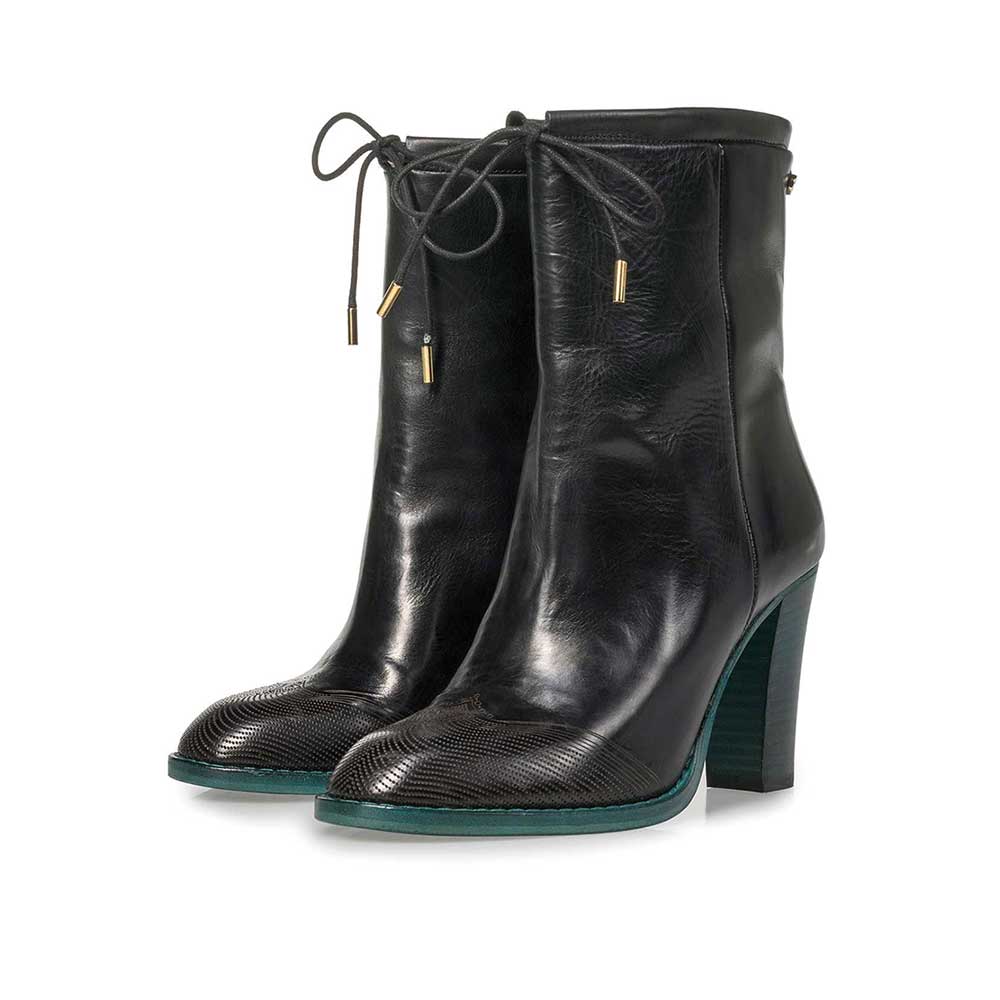 85646/00 - Schwarze Kalbsleder-Stiefelette 85646/00 - Schwarze Kalbsleder-Stiefelette