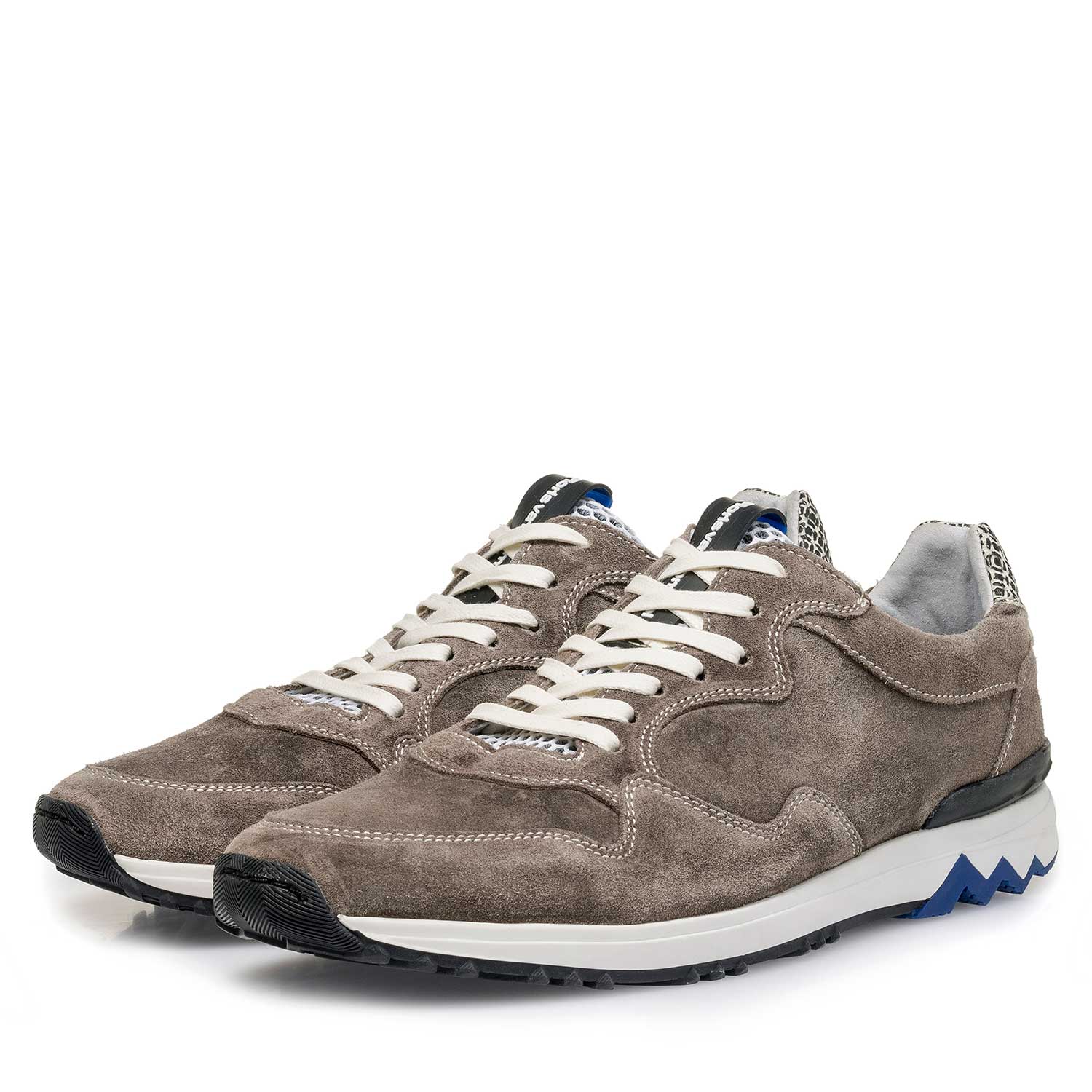 16238/06 - Taupe-coloured suede leather sneaker 16238/06 - Taupe-coloured suede leather sneaker