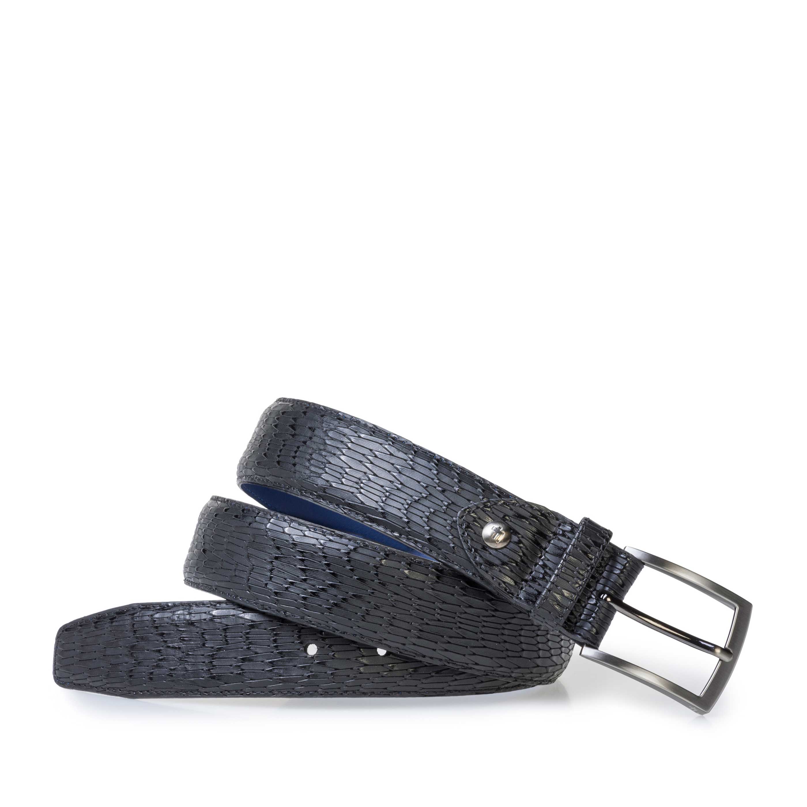 75200/96 - Black patent leather belt with print 75200/96 - Black patent leather belt with print