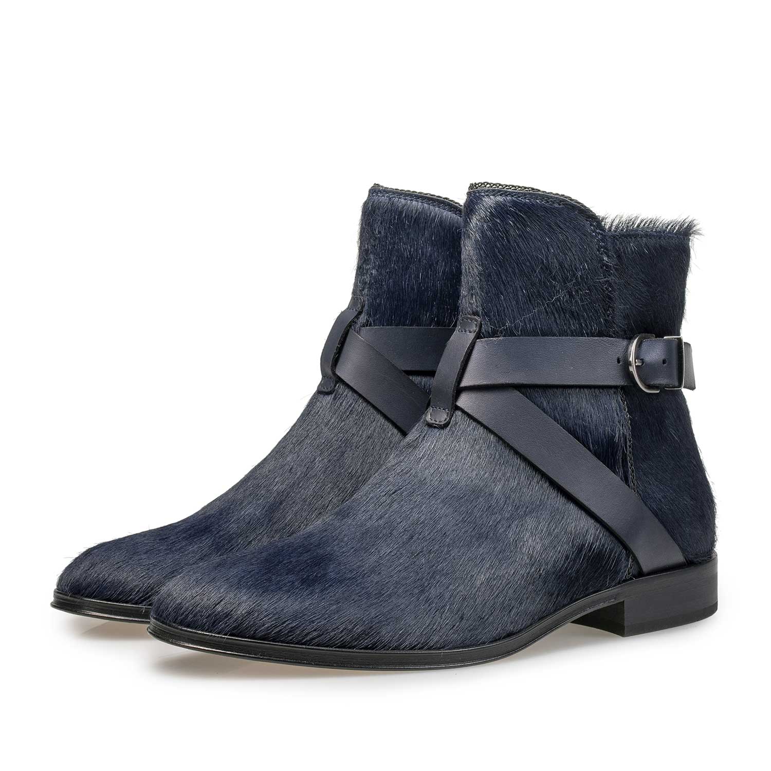 85602/00 - Blauer Ponyhaar Chelsea Boot 85602/00 - Blauer Ponyhaar Chelsea Boot
