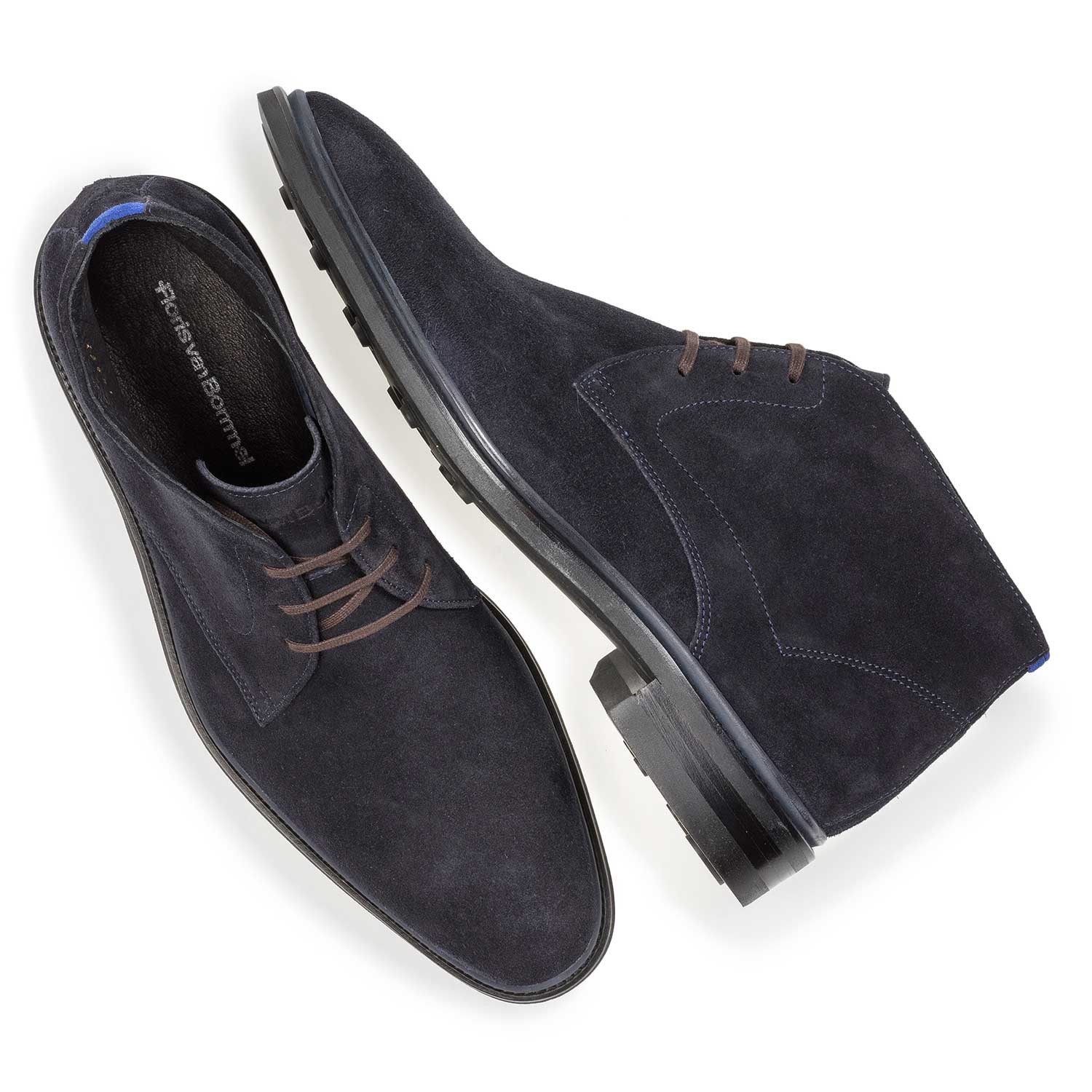 10667/05 - Dunkelblauer Wildleder-Schnürstiefel 10667/05 - Dunkelblauer Wildleder-Schnürstiefel