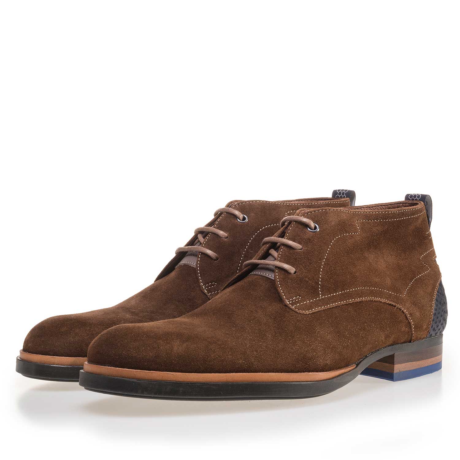 10947/06 - Brauner Schnürstiefel aus Wildleder 10947/06 - Brauner Schnürstiefel aus Wildleder