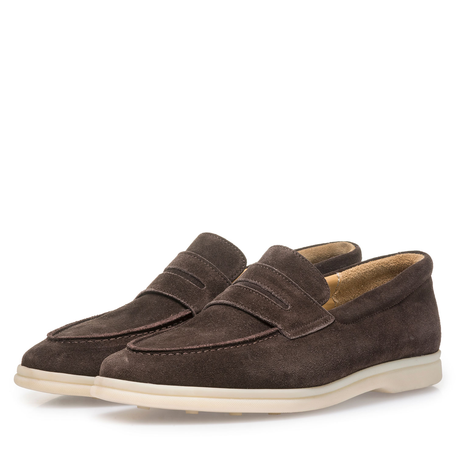 11205/00 - Dark brown suede leather loafer 11205/00 - Dark brown suede leather loafer