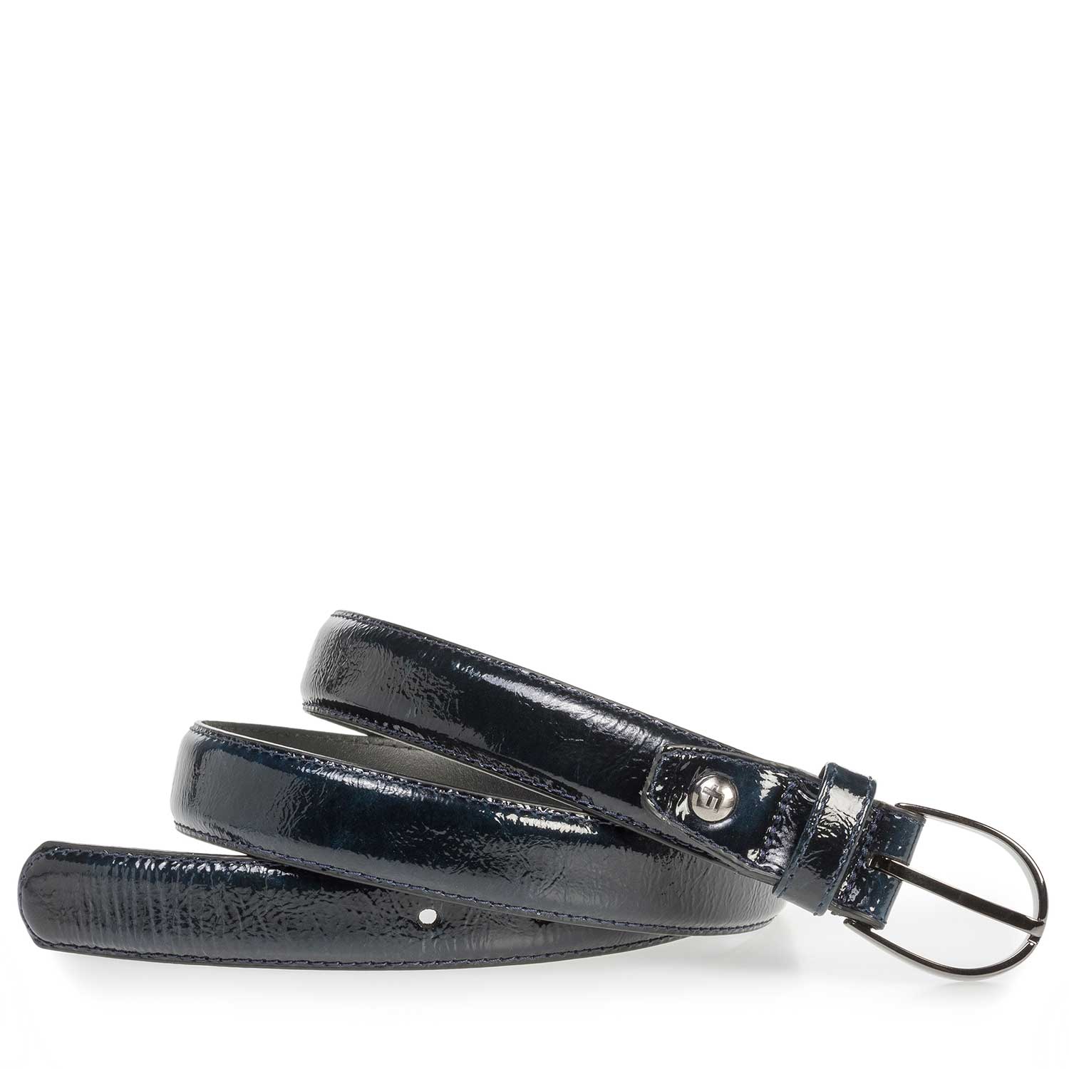 75813/50 - Blauer Lackledergürtel 75813/50 - Blauer Lackledergürtel