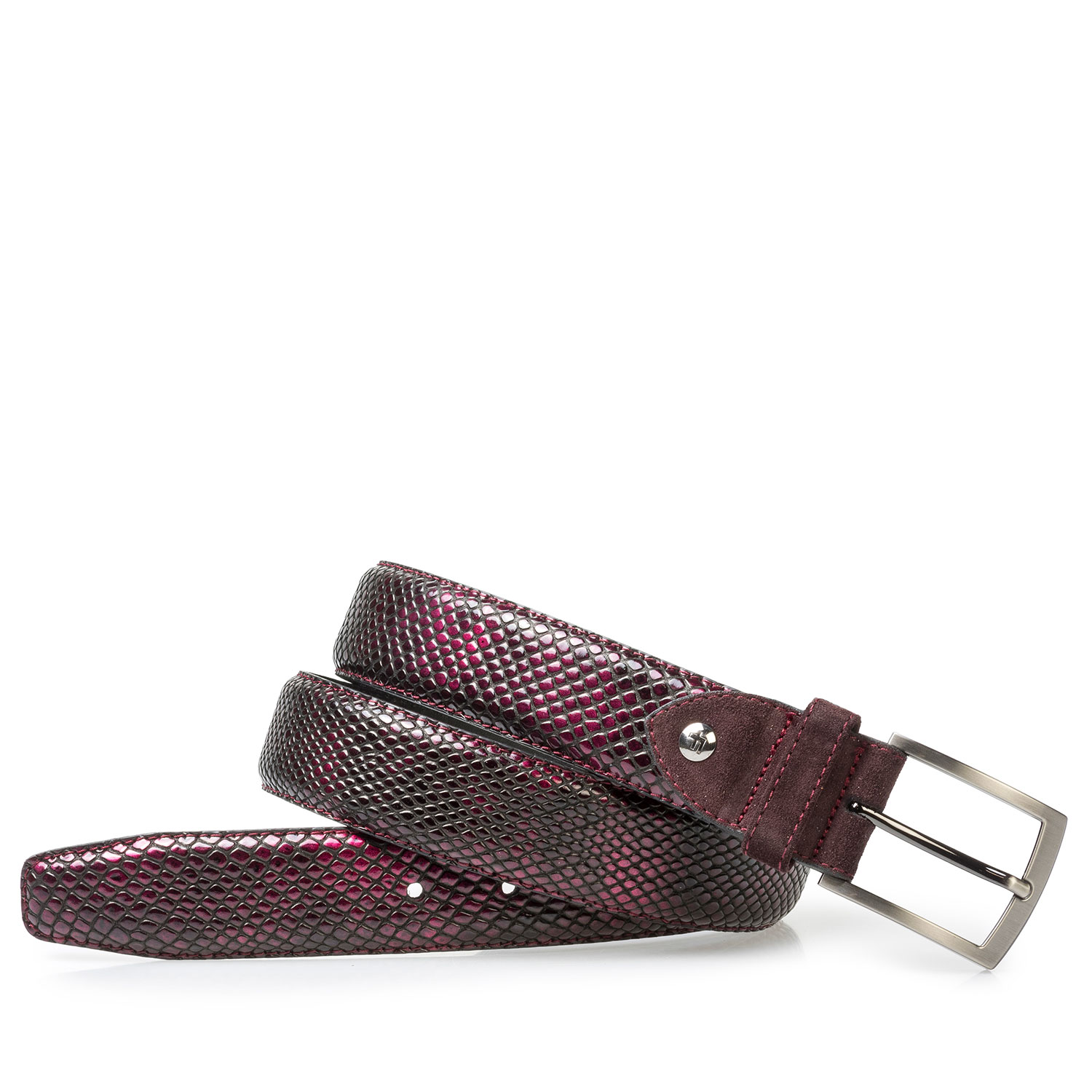 75212/00 - Roter Lackleder-Gürtel mit Print 75212/00 - Roter Lackleder-Gürtel mit Print