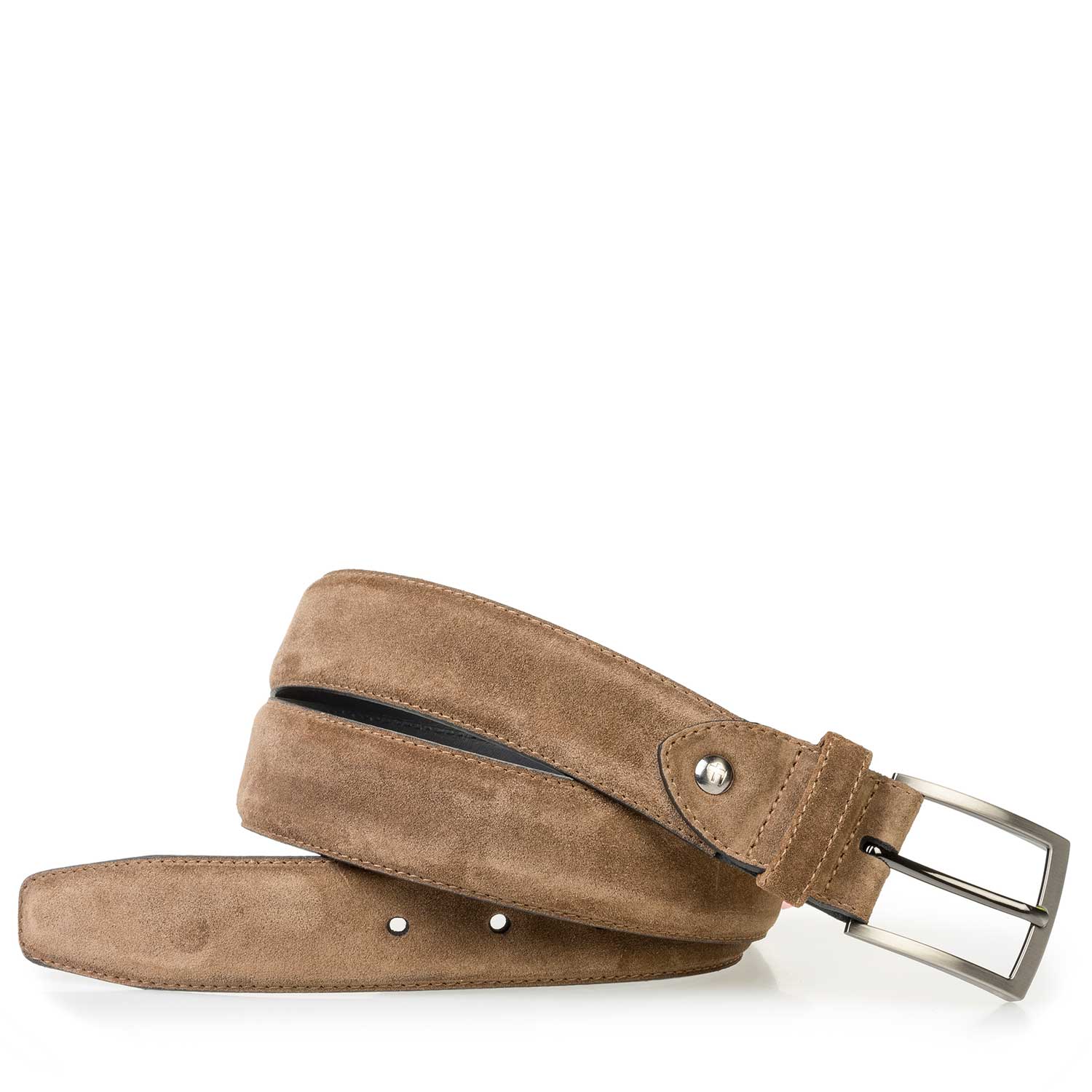 75200/42 - Brauner, leicht geschliffener Wildleder-Gürtel 75200/42 - Brauner, leicht geschliffener Wildleder-Gürtel