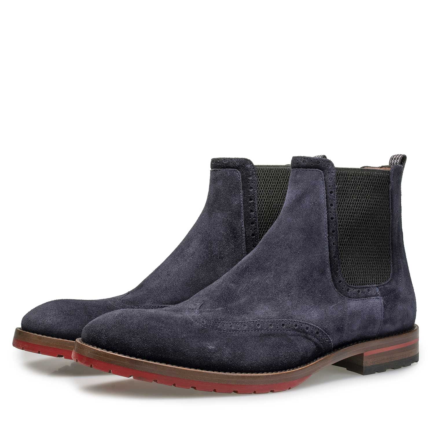 10329/07 - Blue suede leather Chelsea boot 10329/07 - Blue suede leather Chelsea boot