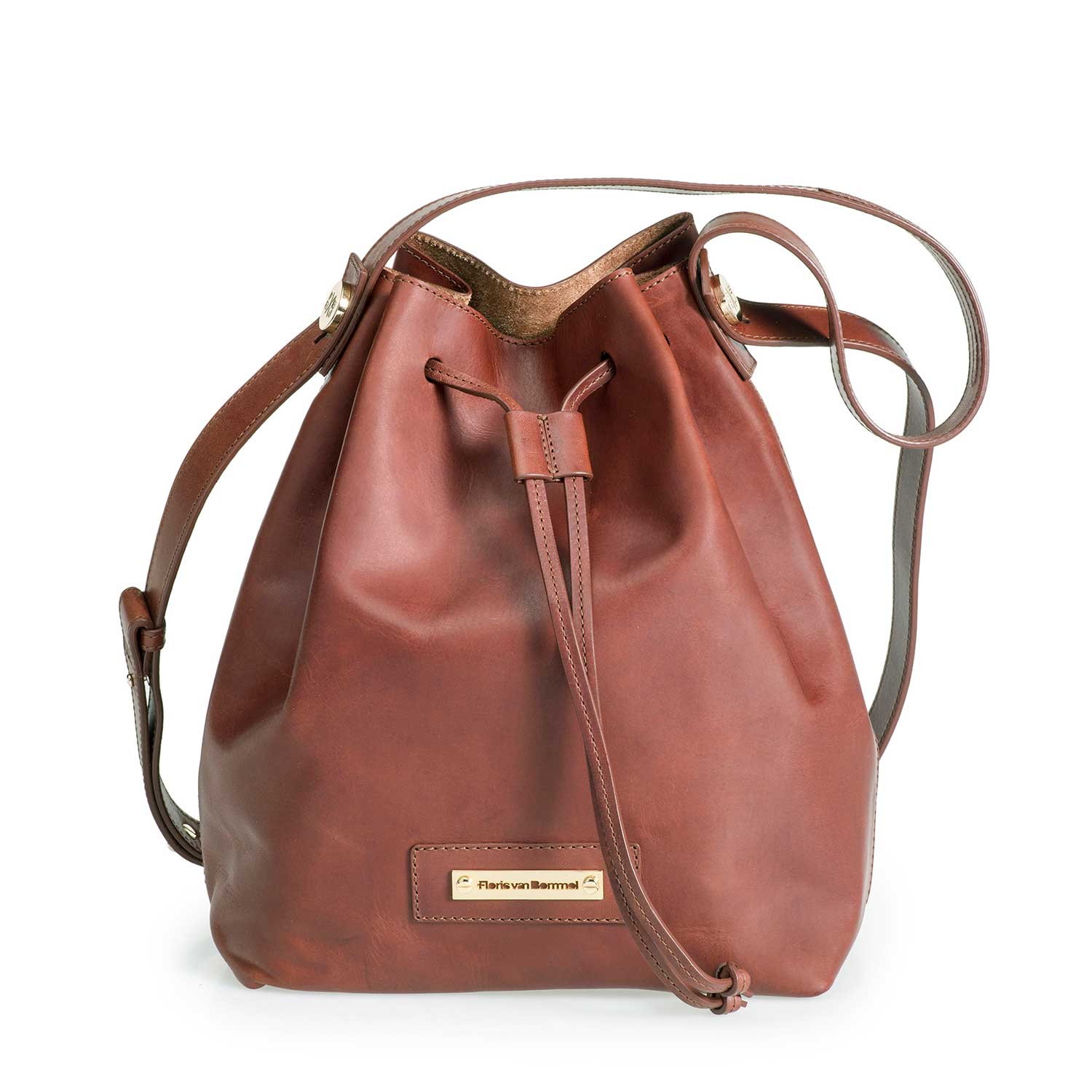 89007/01 - Brown leather bucket bag 89007/01 - Brown leather bucket bag