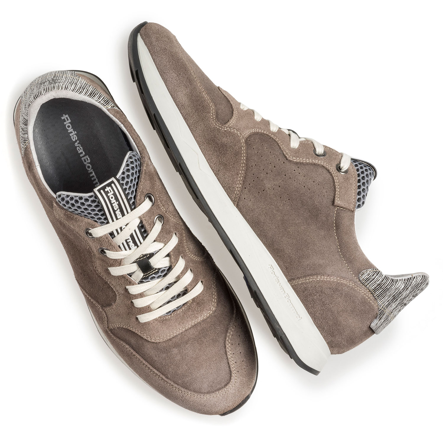 16446/02 - Taupe-coloured suede leather sneaker 16446/02 - Taupe-coloured suede leather sneaker