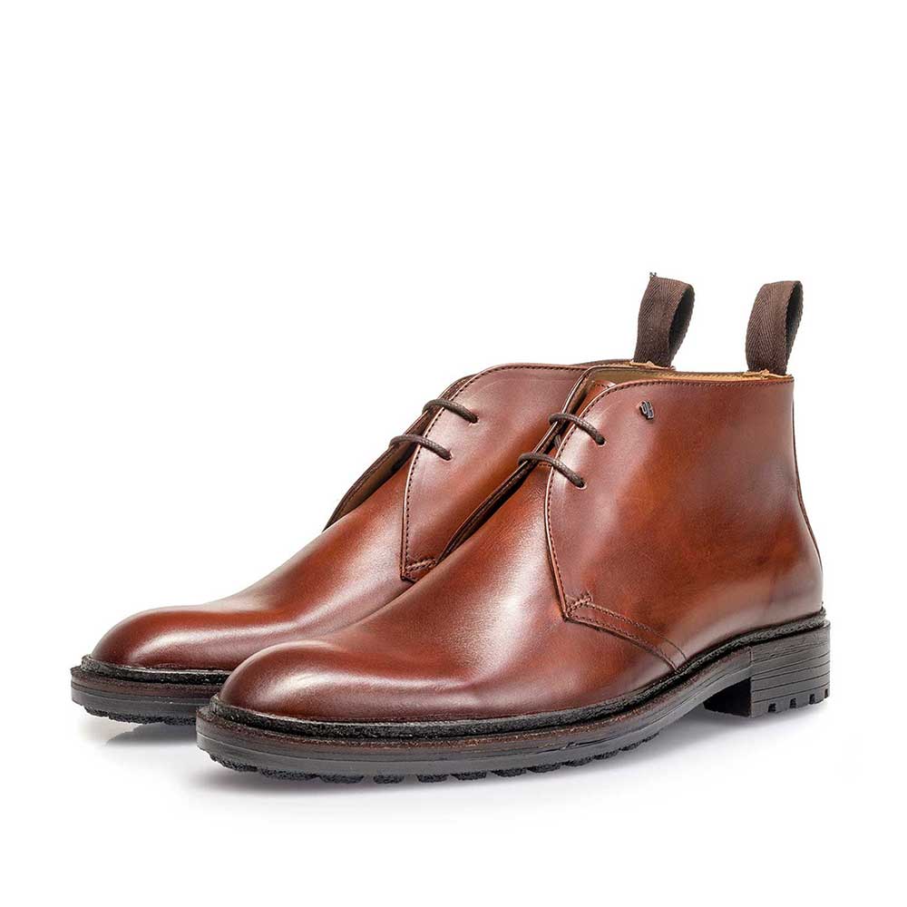 10354/06 - Cognacfarbener Kalbsleder-Schnürstiefel 10354/06 - Cognacfarbener Kalbsleder-Schnürstiefel