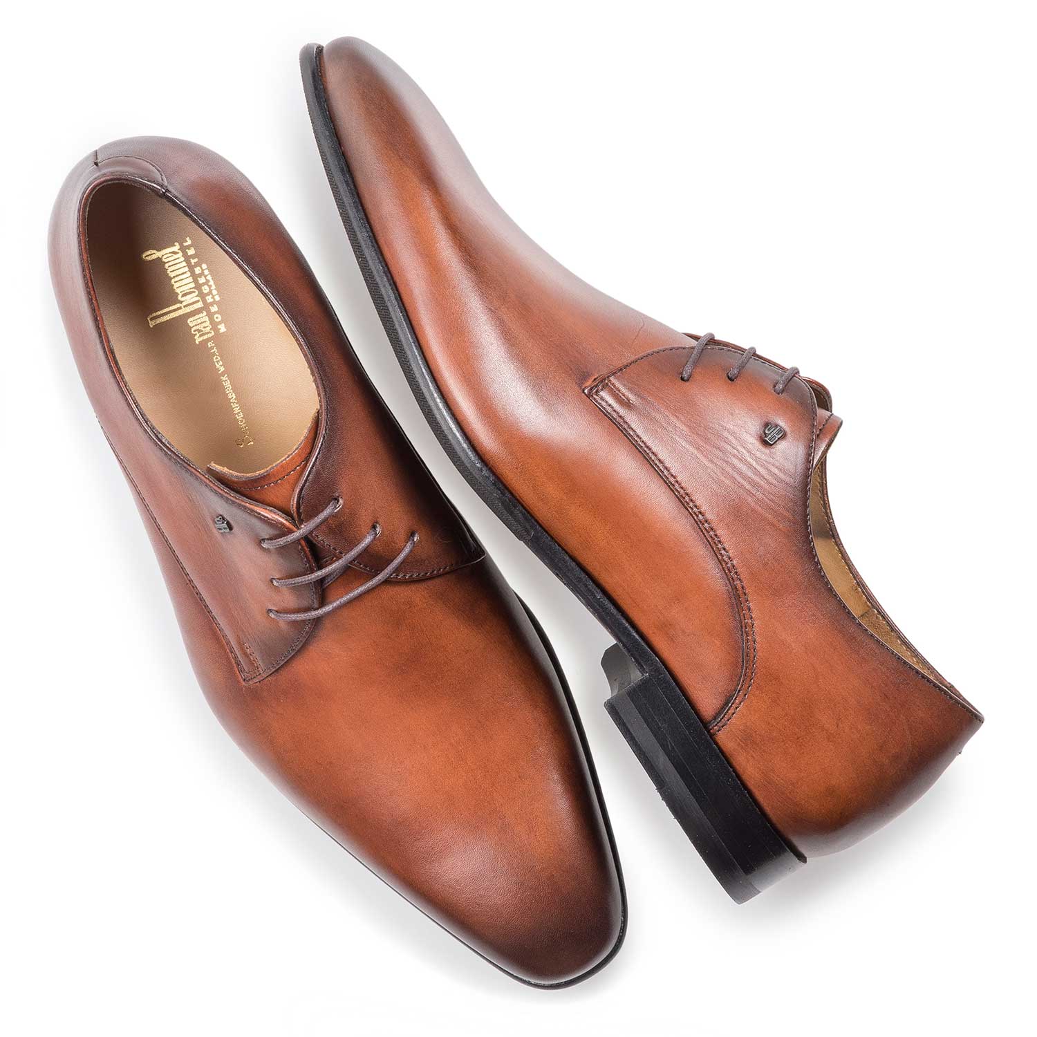 18295/00 - Cognacfarbener Leder Schnürschuh 18295/00 - Cognacfarbener Leder Schnürschuh