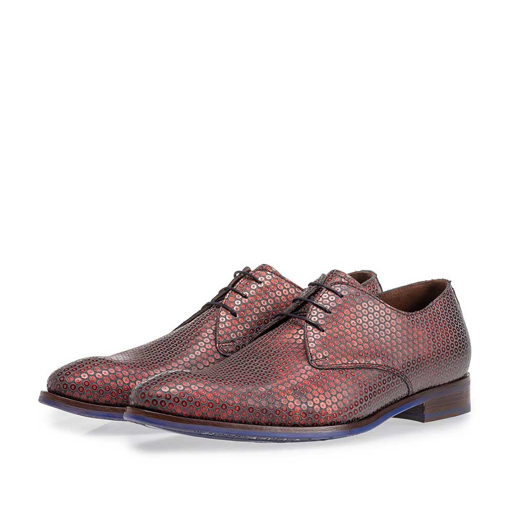 18165/00 - Schnürschuh rot mit Print 18165/00 - Schnürschuh rot mit Print