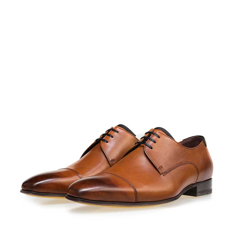 14192/00 - Cognac-coloured calf's leather lace shoe 14192/00 - Cognac-coloured calf's leather lace shoe