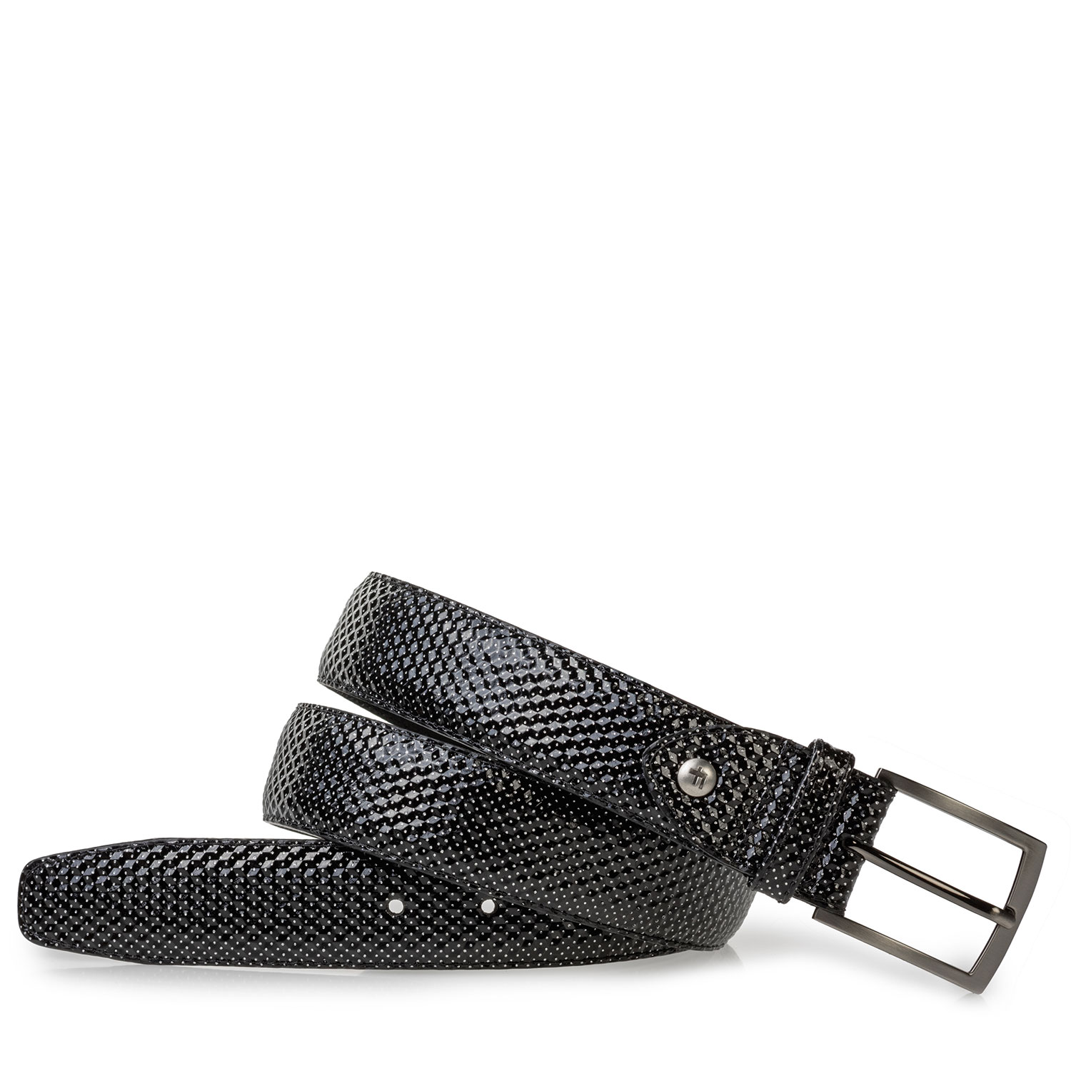 75205/45 - Gürtel bedrucktes Leder grau 75205/45 - Gürtel bedrucktes Leder grau