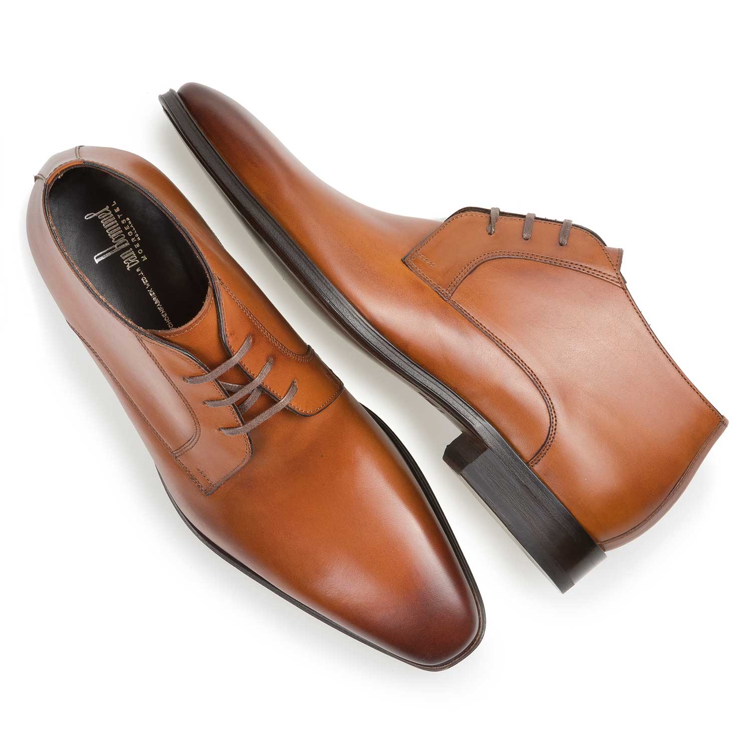 10599/01 - Cognac-coloured calf leather lace shoe 10599/01 - Cognac-coloured calf leather lace shoe