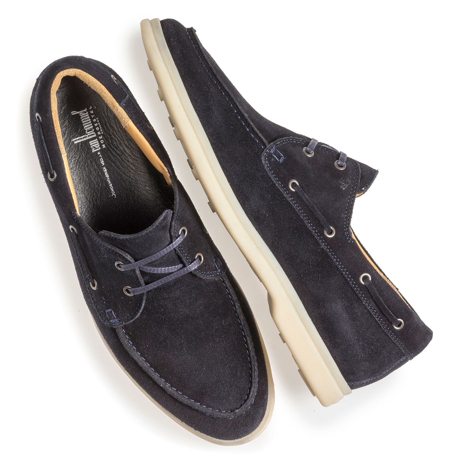 18205/00 - Dark blue suede leather boat shoe 18205/00 - Dark blue suede leather boat shoe