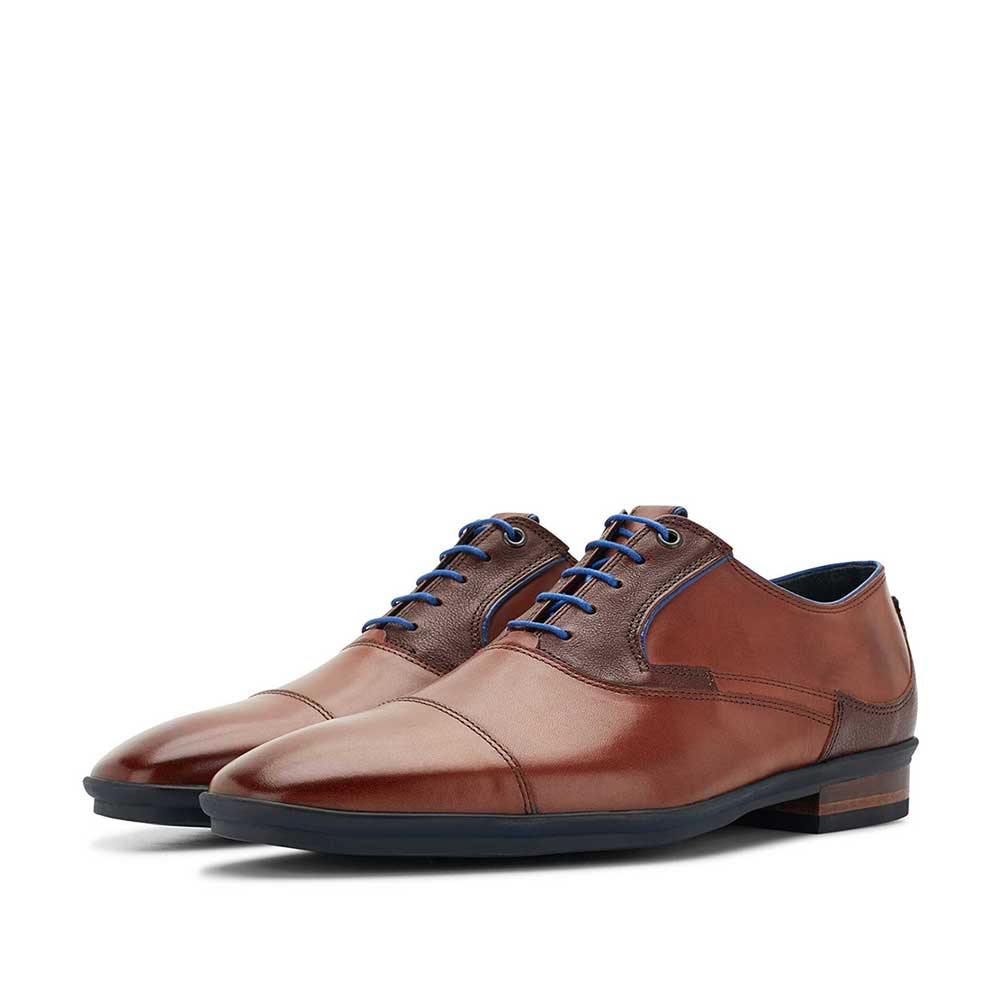 16128/00 - Cognacfarbener Leder Schnürschuh 16128/00 - Cognacfarbener Leder Schnürschuh