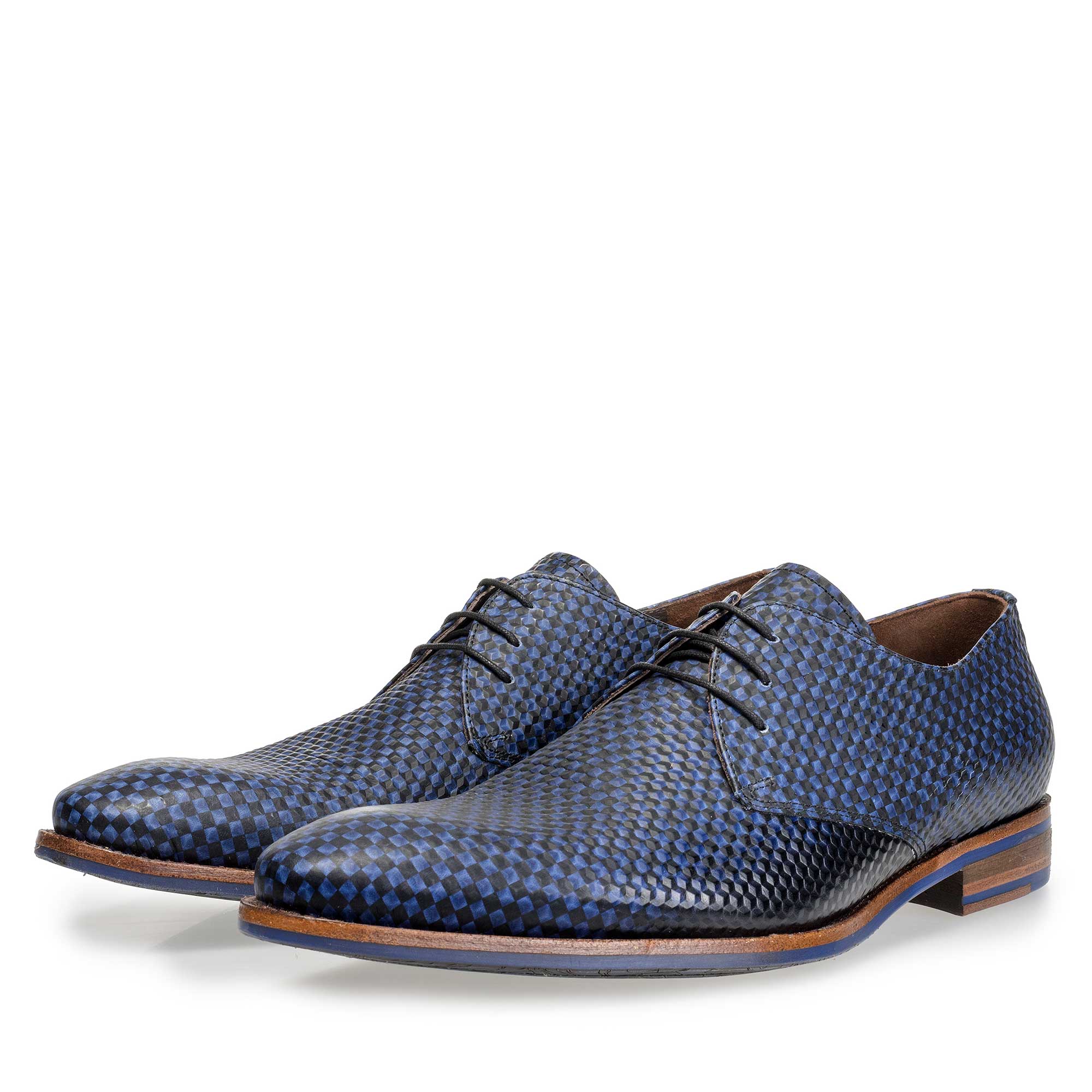 18033/03 - Floris van Bommel men’s dark blue leather lace shoe 18033/03 - Floris van Bommel men’s dark blue leather lace shoe
