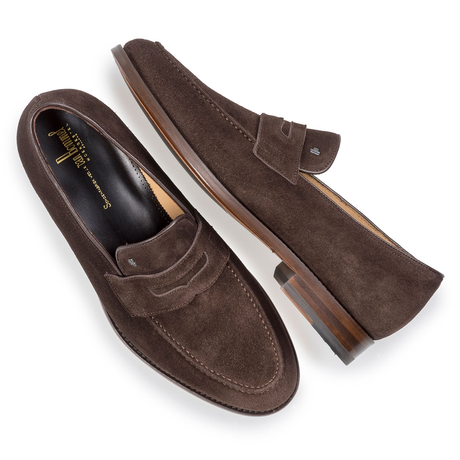 11132/00 - Dark brown suede leather loafer 11132/00 - Dark brown suede leather loafer