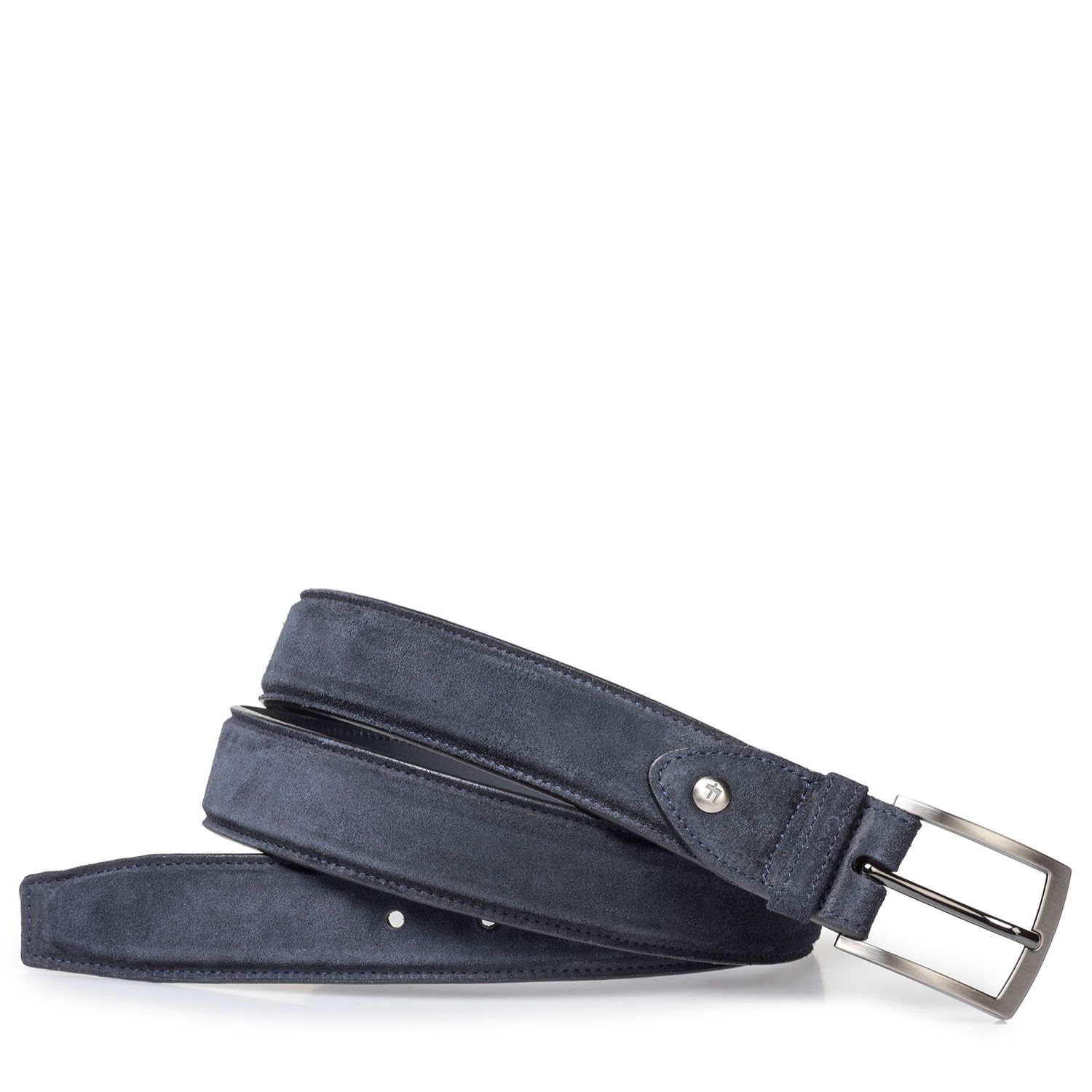 75200/43 - Blauer, leicht geschliffener Wildleder-Gürtel 75200/43 - Blauer, leicht geschliffener Wildleder-Gürtel