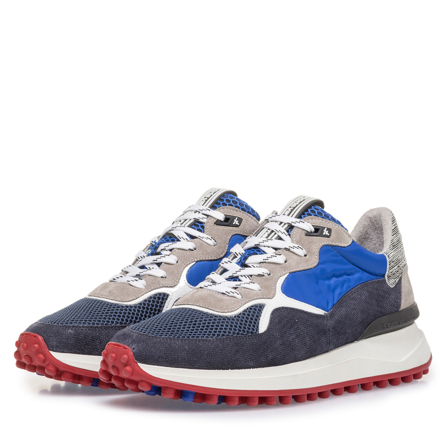 16301/04 - Dunkelblauer Wildleder-Sneaker mit grauen Details 16301/04 - Dunkelblauer Wildleder-Sneaker mit grauen Details