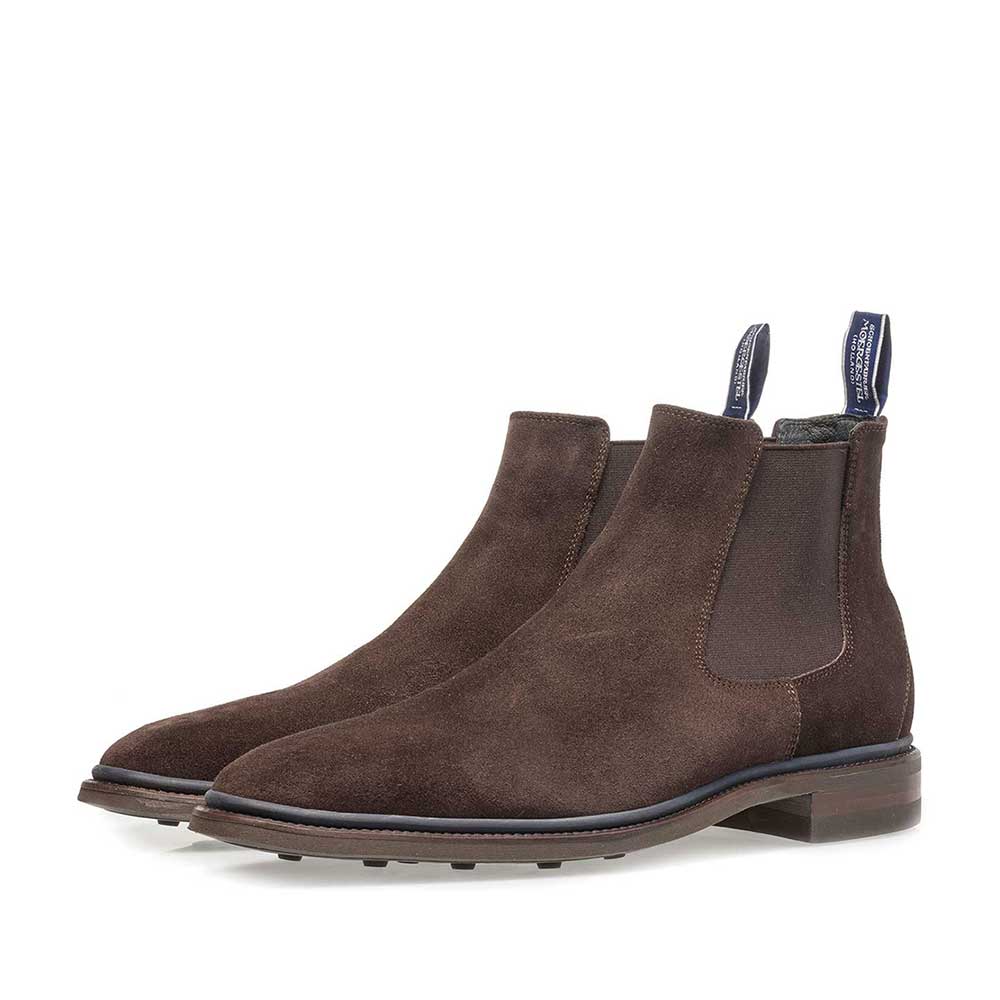 10669/02 - Dunkelbrauner Chelsea Boot aus Wildleder 10669/02 - Dunkelbrauner Chelsea Boot aus Wildleder